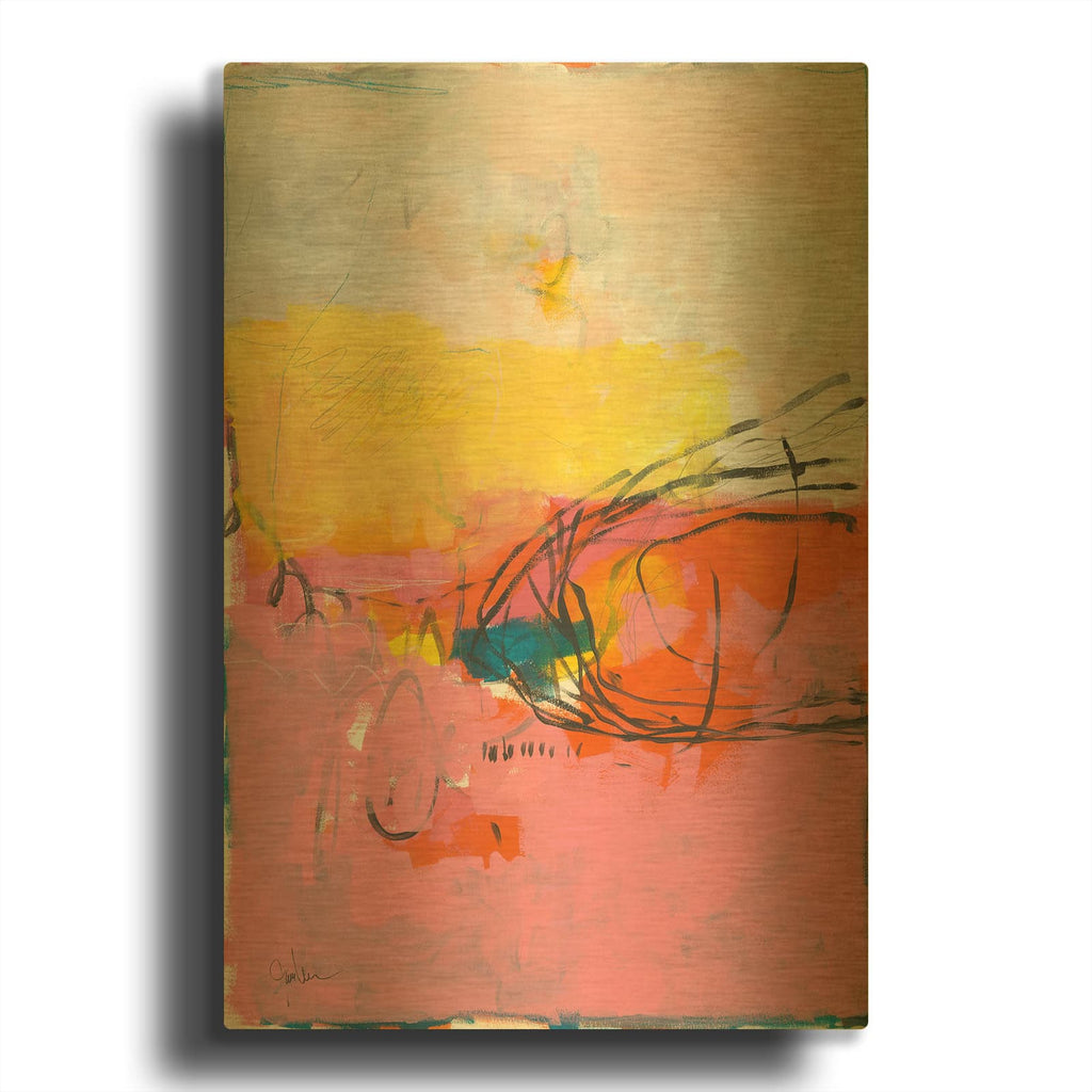 'All Was Said And Done No. 2' By Jan Weiss Gold Metal Wall Art