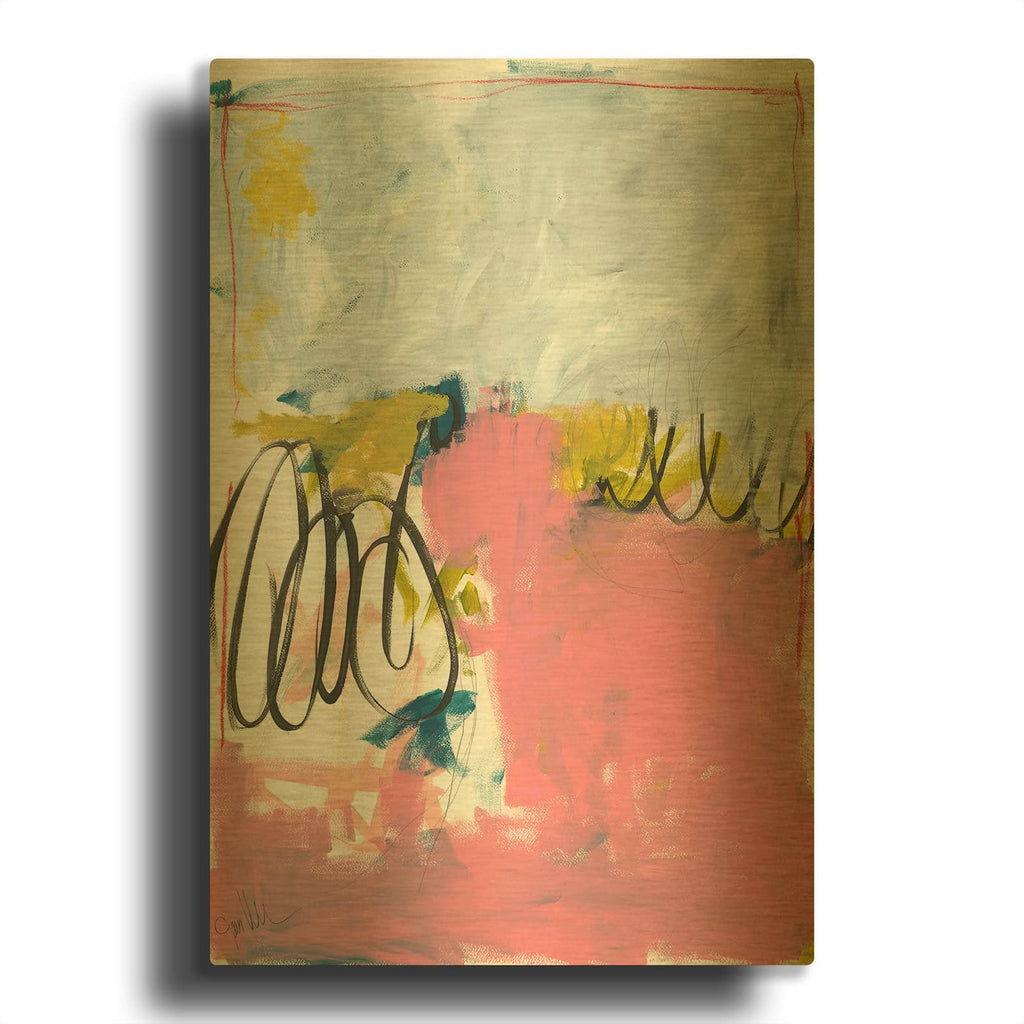 'All Was Said And Done No. 1' By Jan Weiss Gold Metal Wall Art