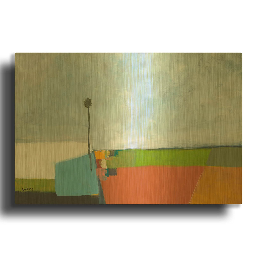 'Under A Stormy Sky' By Jan Weiss Gold Metal Wall Art
