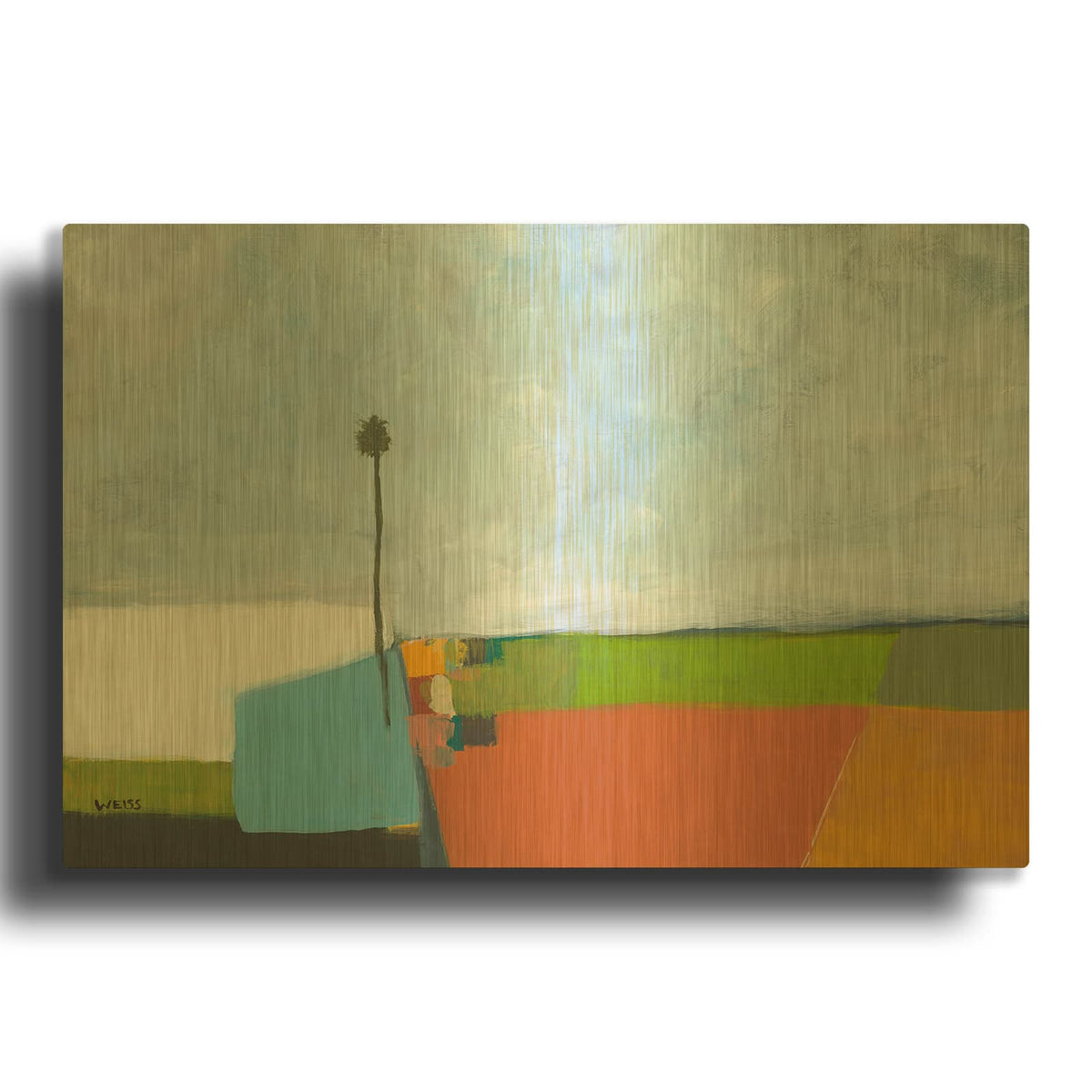 'Under A Stormy Sky' By Jan Weiss Gold Metal Wall Art