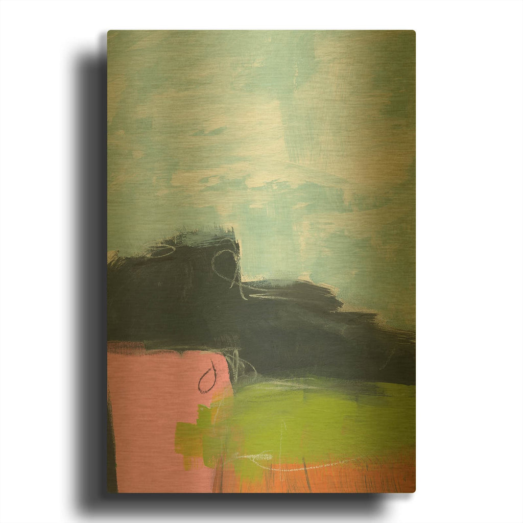 'Landscape No. 97' By Jan Weiss Gold Metal Wall Art