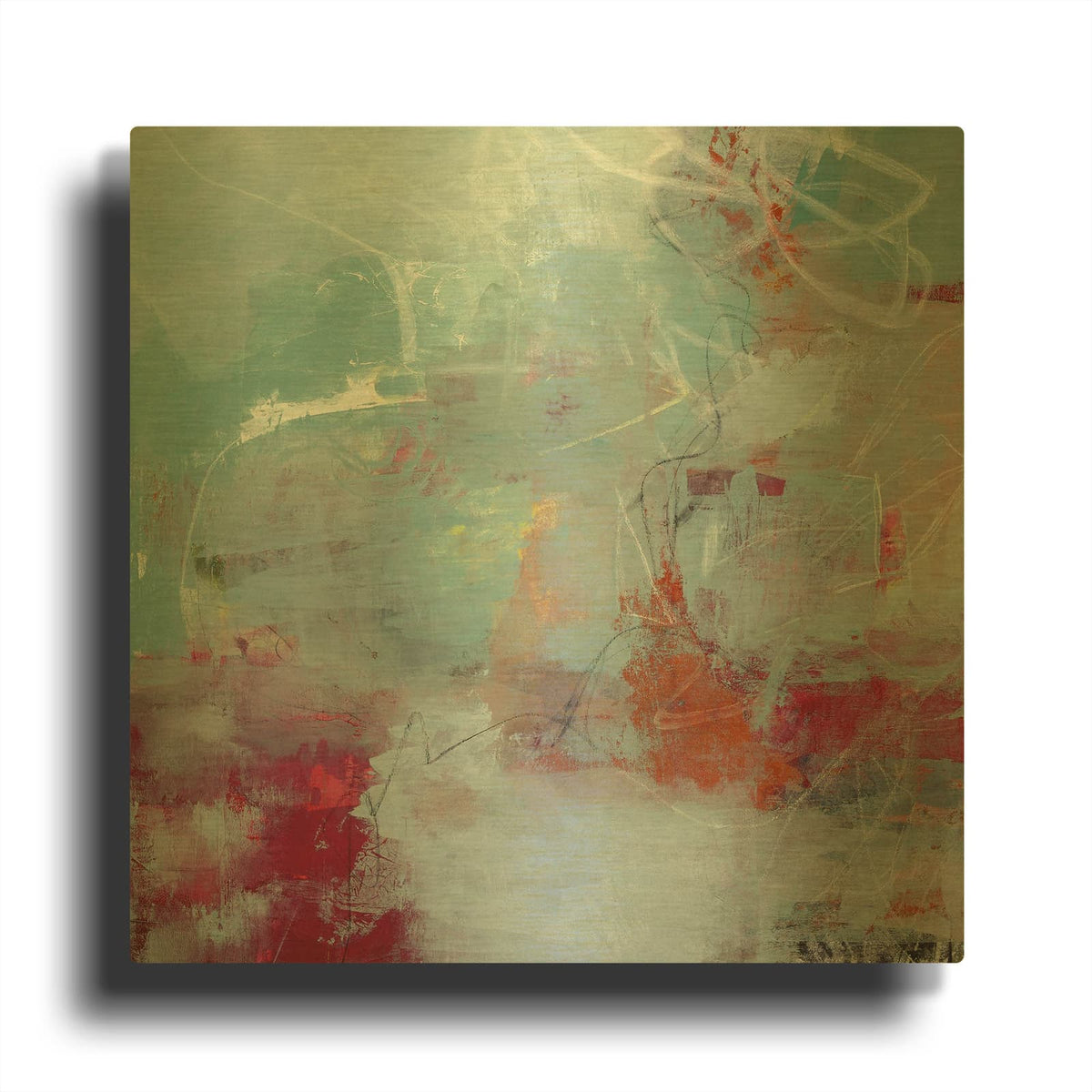 'Tranquility' By Jayne Walther Gold Metal Wall Art