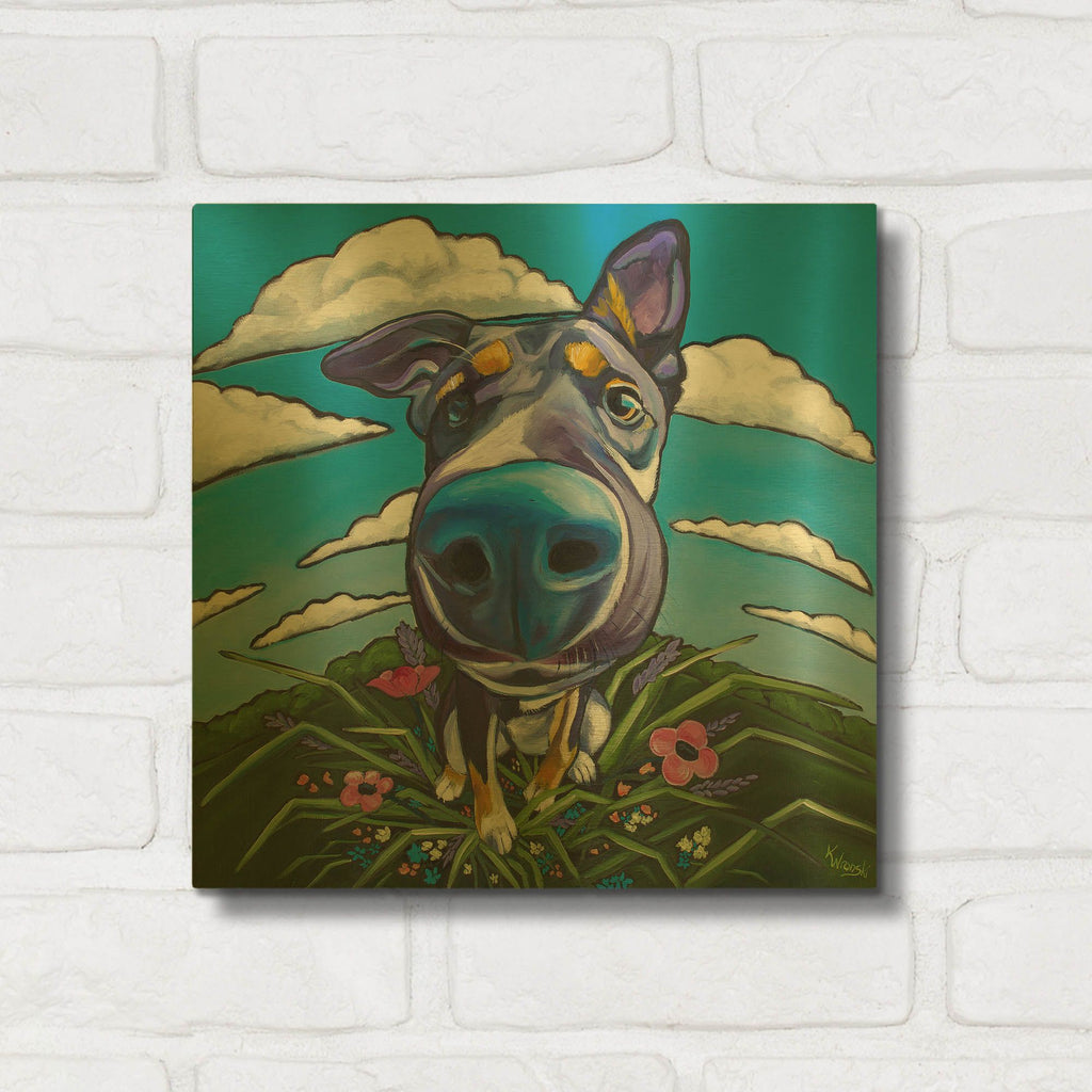 'Head in the Clouds' By Kathryn Wronski Gold Metal Wall Art
