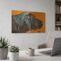 'Lab With Orange' By Kathryn Wronski Gold Metal Wall Art