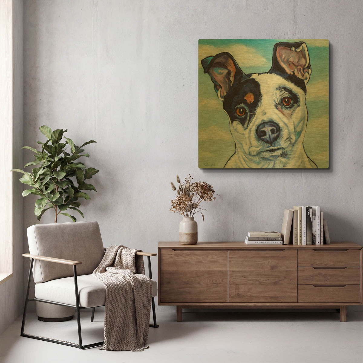 'Luna' By Kathryn Wronski Gold Metal Wall Art