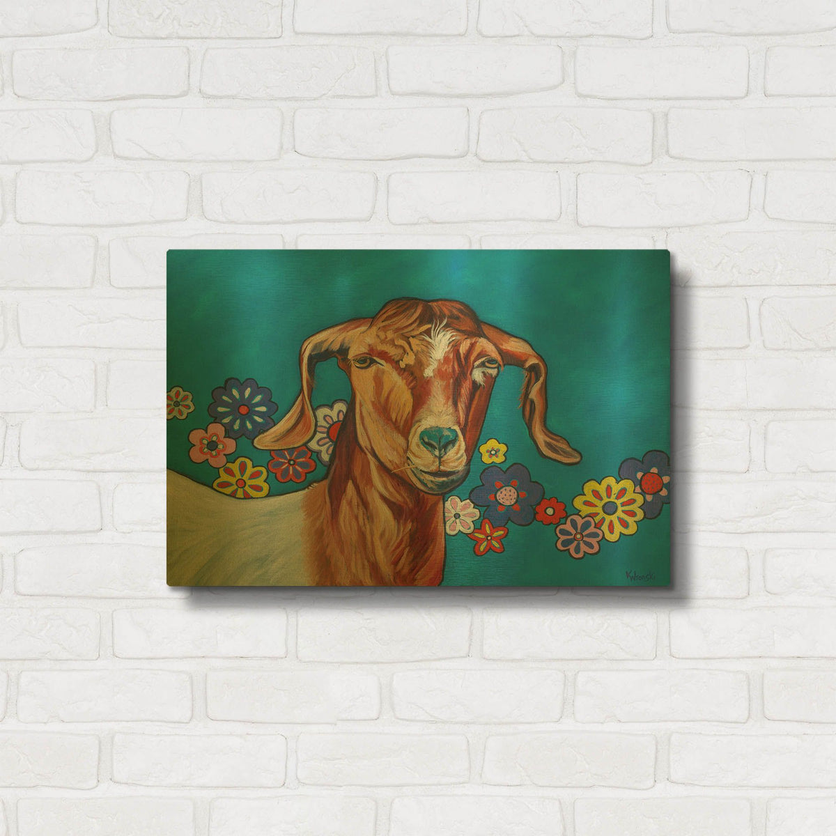 'Gertie' By Kathryn Wronski Gold Metal Wall Art
