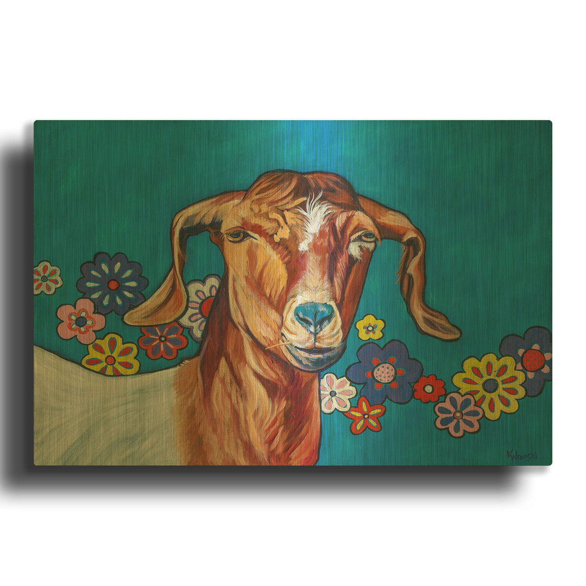 'Gertie' By Kathryn Wronski Gold Metal Wall Art