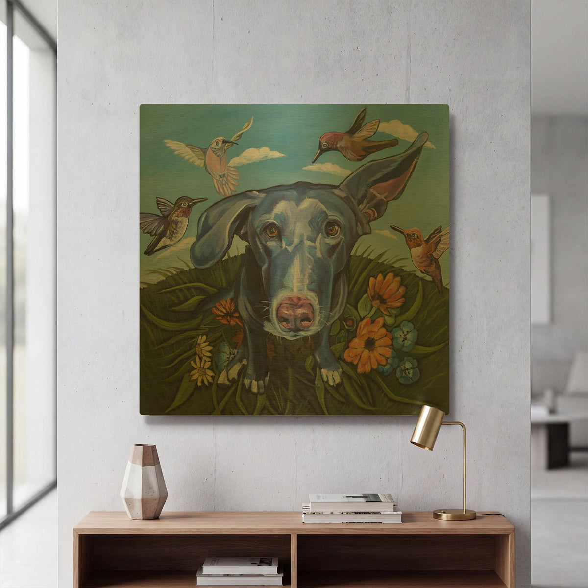 'Babs n’ Birds' By Kathryn Wronski Gold Metal Wall Art