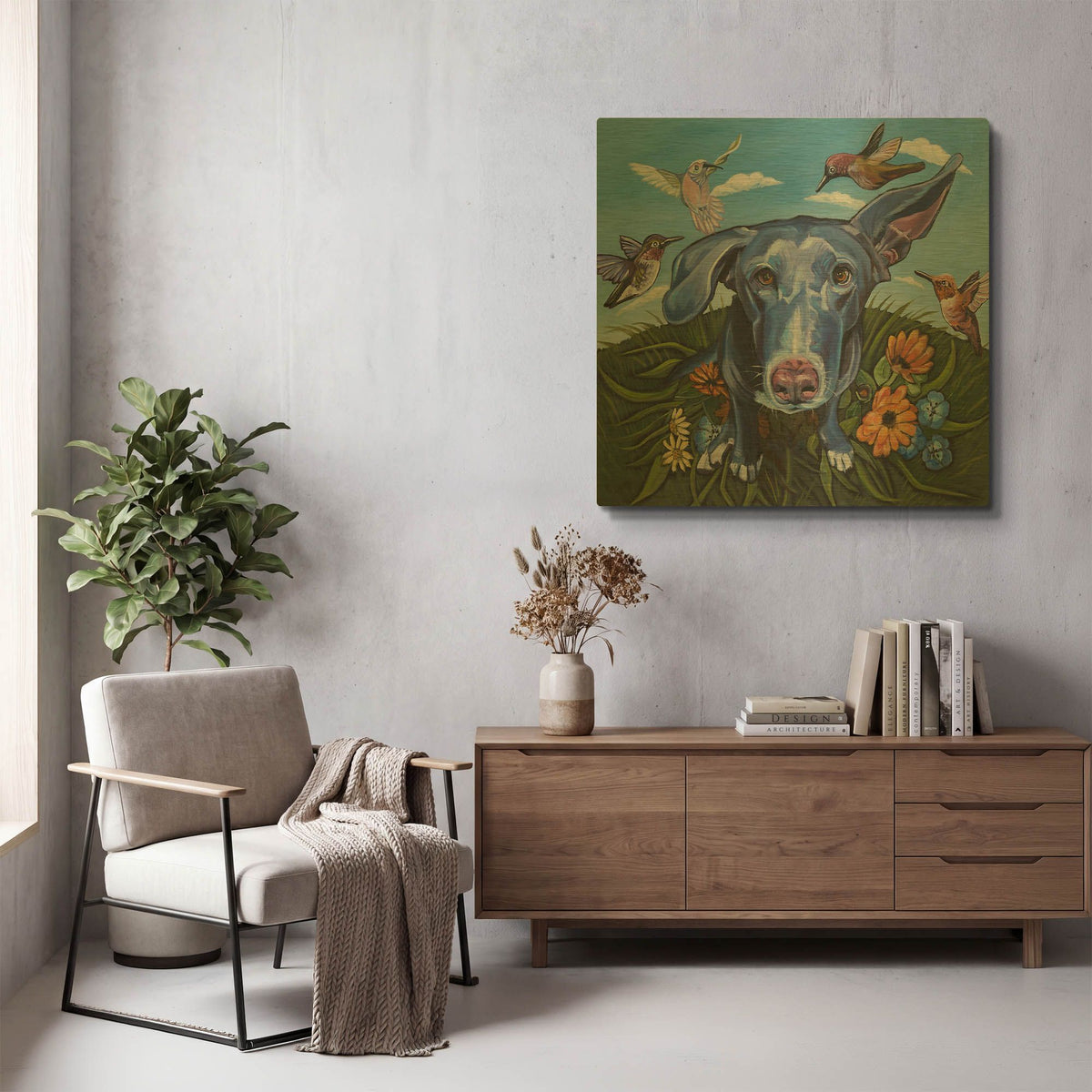 'Babs n’ Birds' By Kathryn Wronski Gold Metal Wall Art