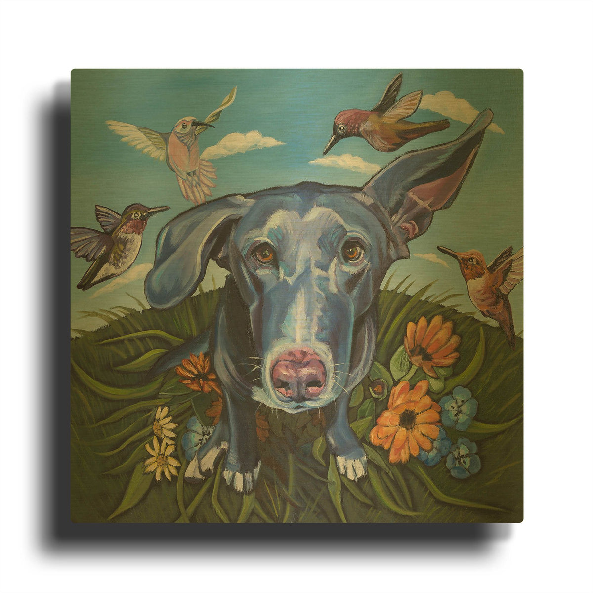 'Babs n’ Birds' By Kathryn Wronski Gold Metal Wall Art