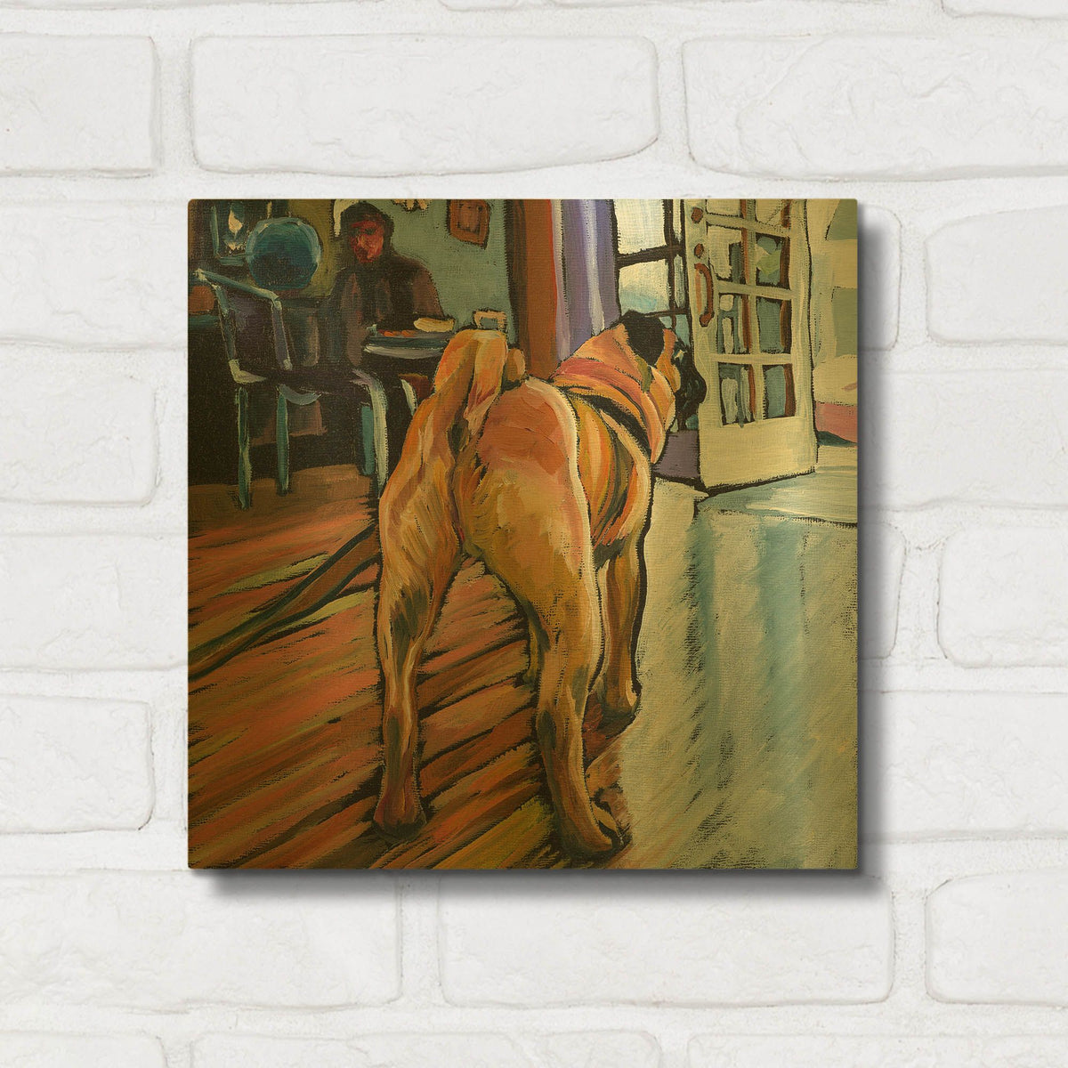'A Pug’s View' By Kathryn Wronski Gold Metal Wall Art