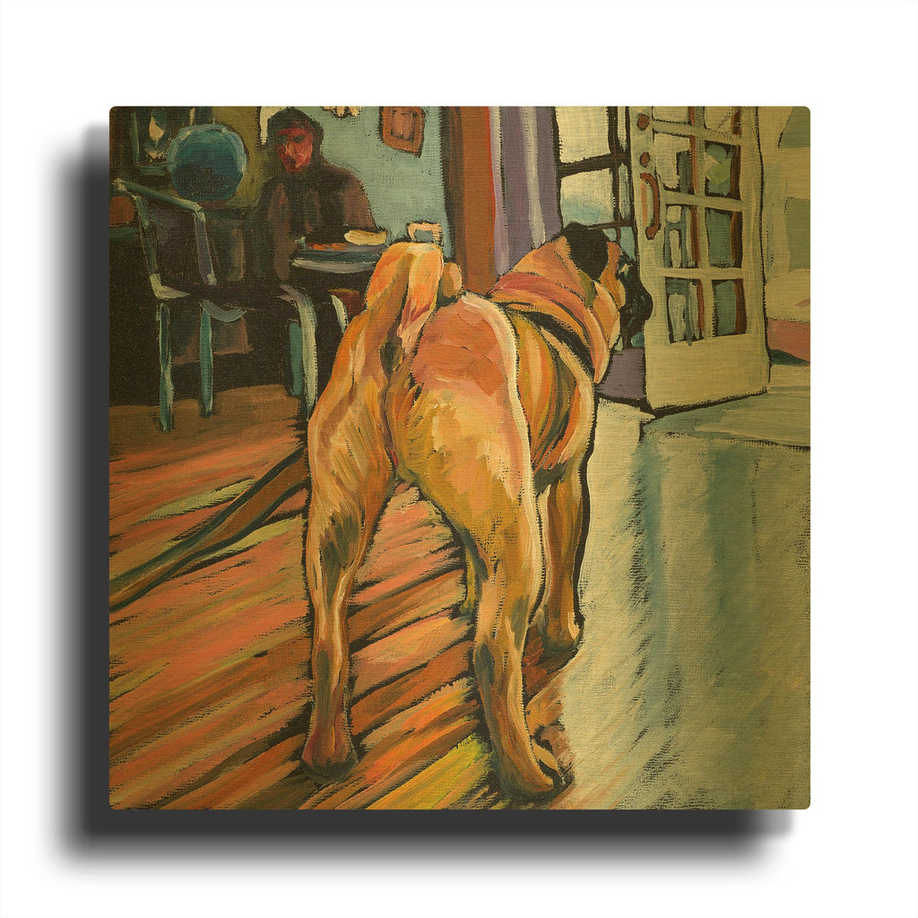 'A Pug’s View' By Kathryn Wronski Gold Metal Wall Art
