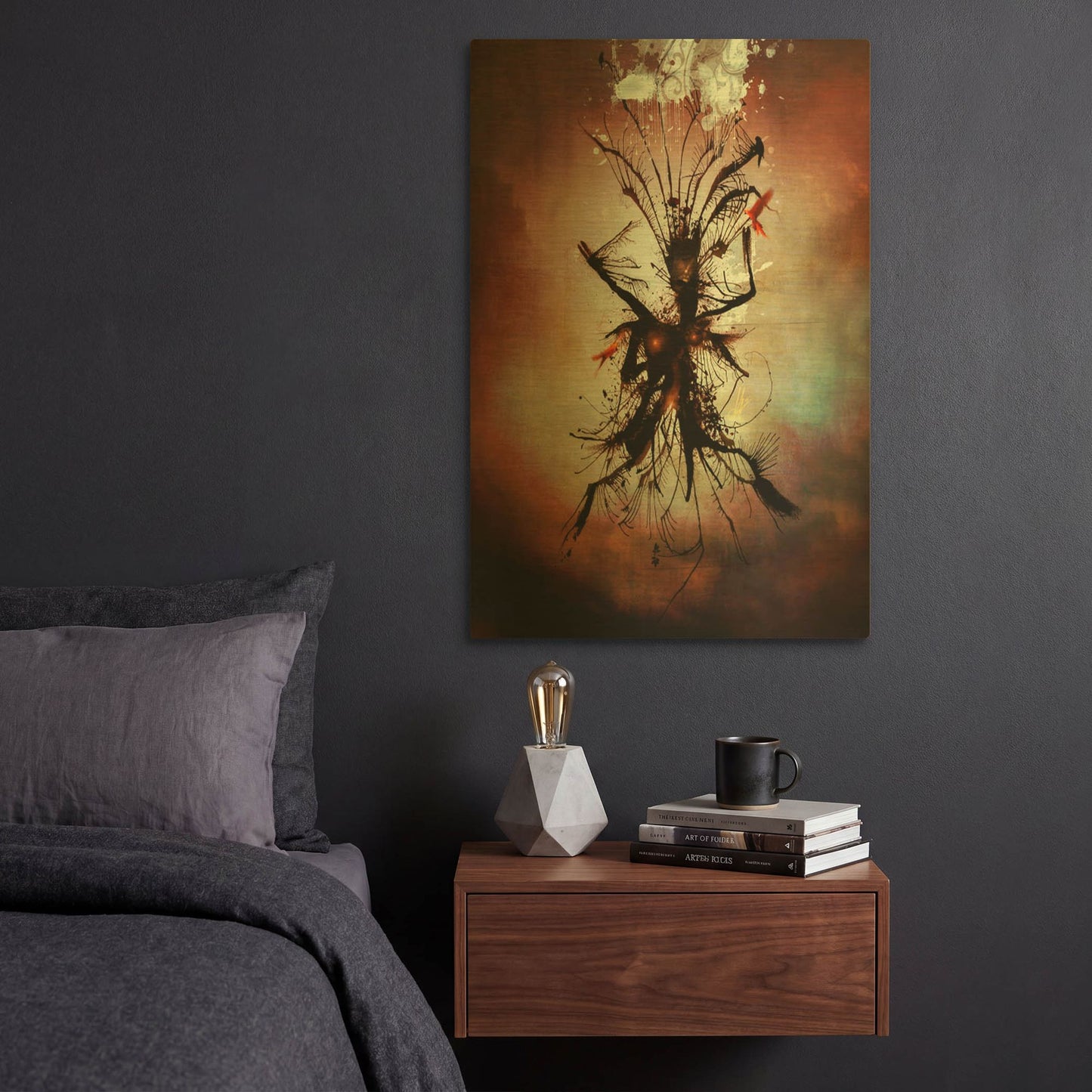 'A Sky About To Rain' By Mario Sanchez Nevado Gold Metal Wall Art