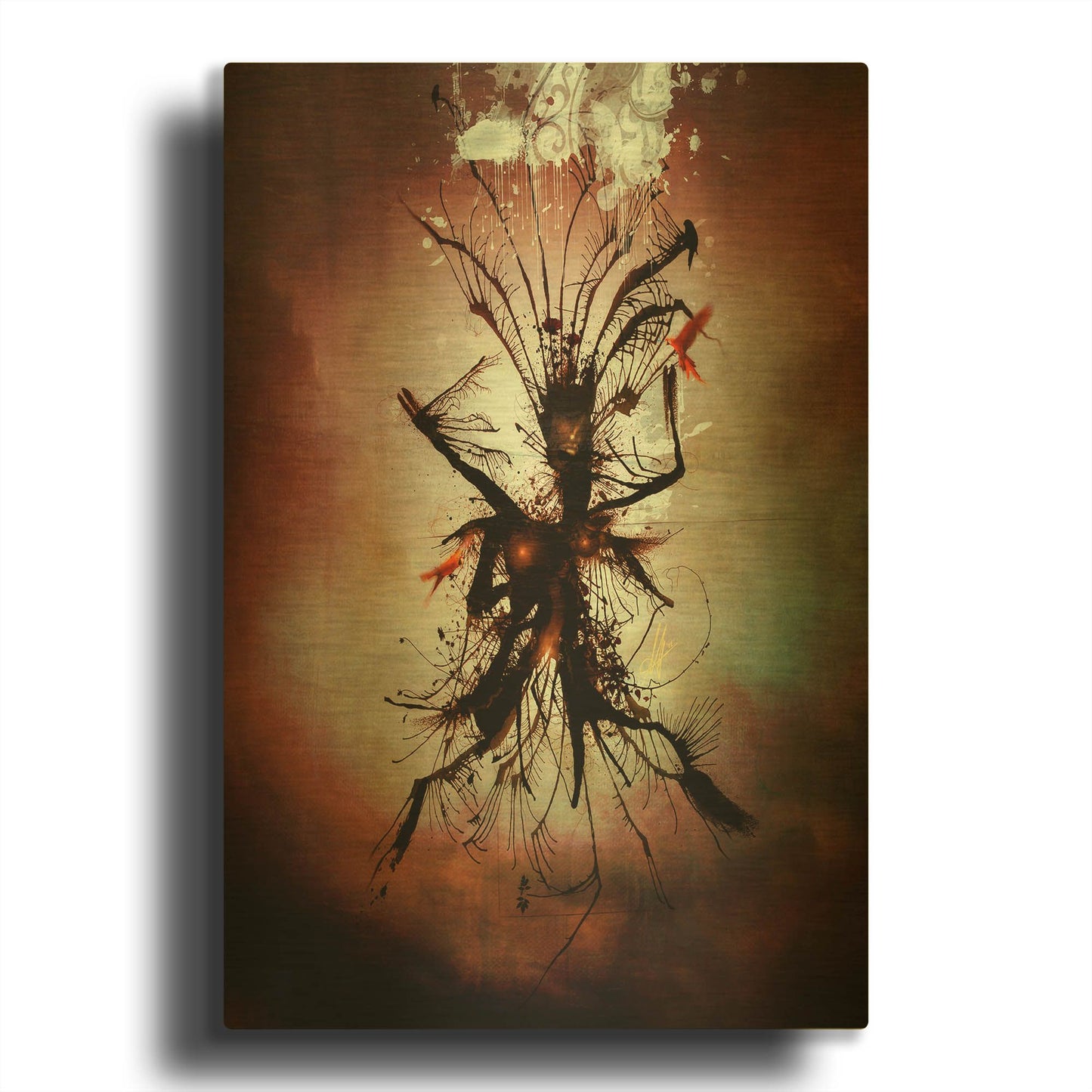 'A Sky About To Rain' By Mario Sanchez Nevado Gold Metal Wall Art