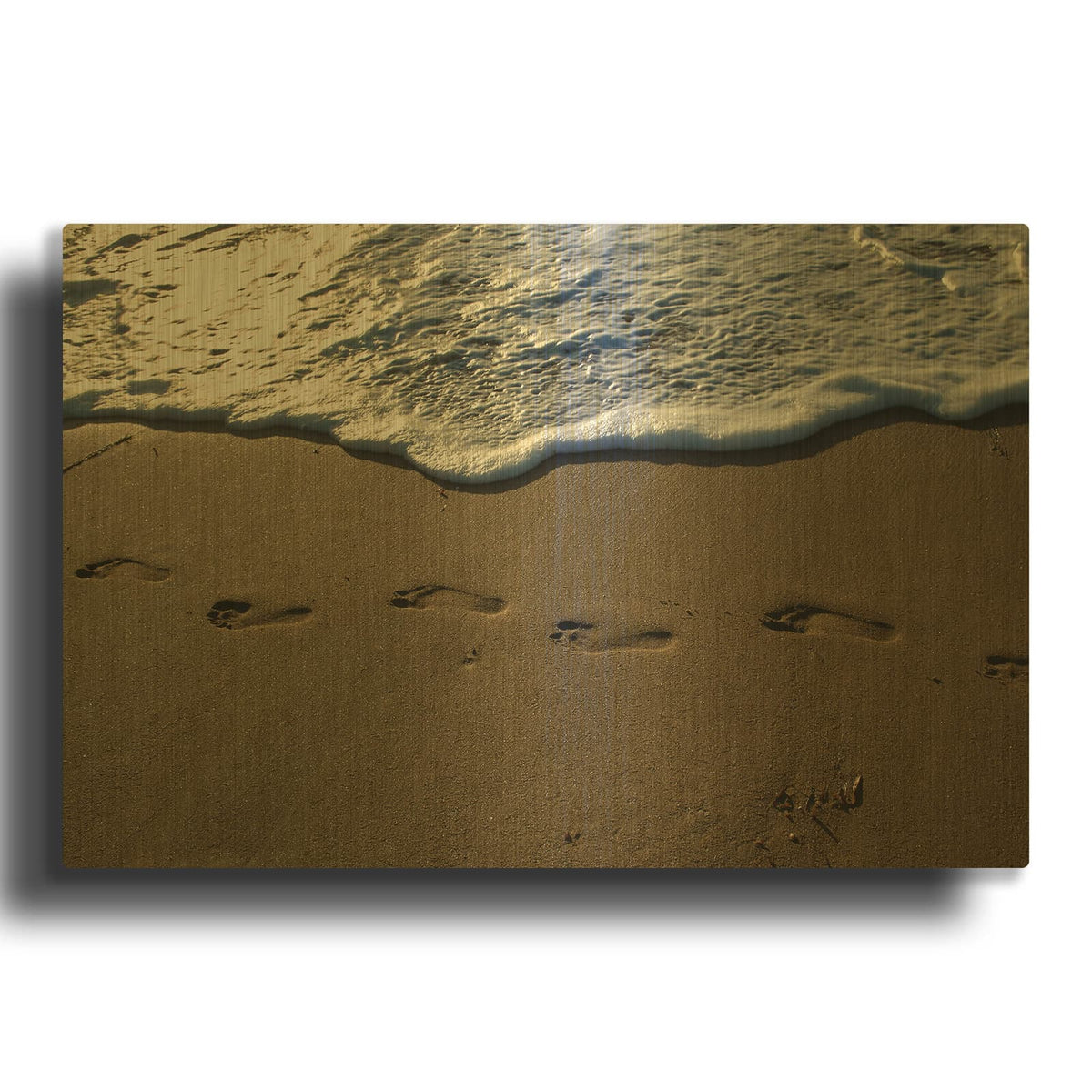 'Footprints' By Lynda White Gold Metal Wall Art