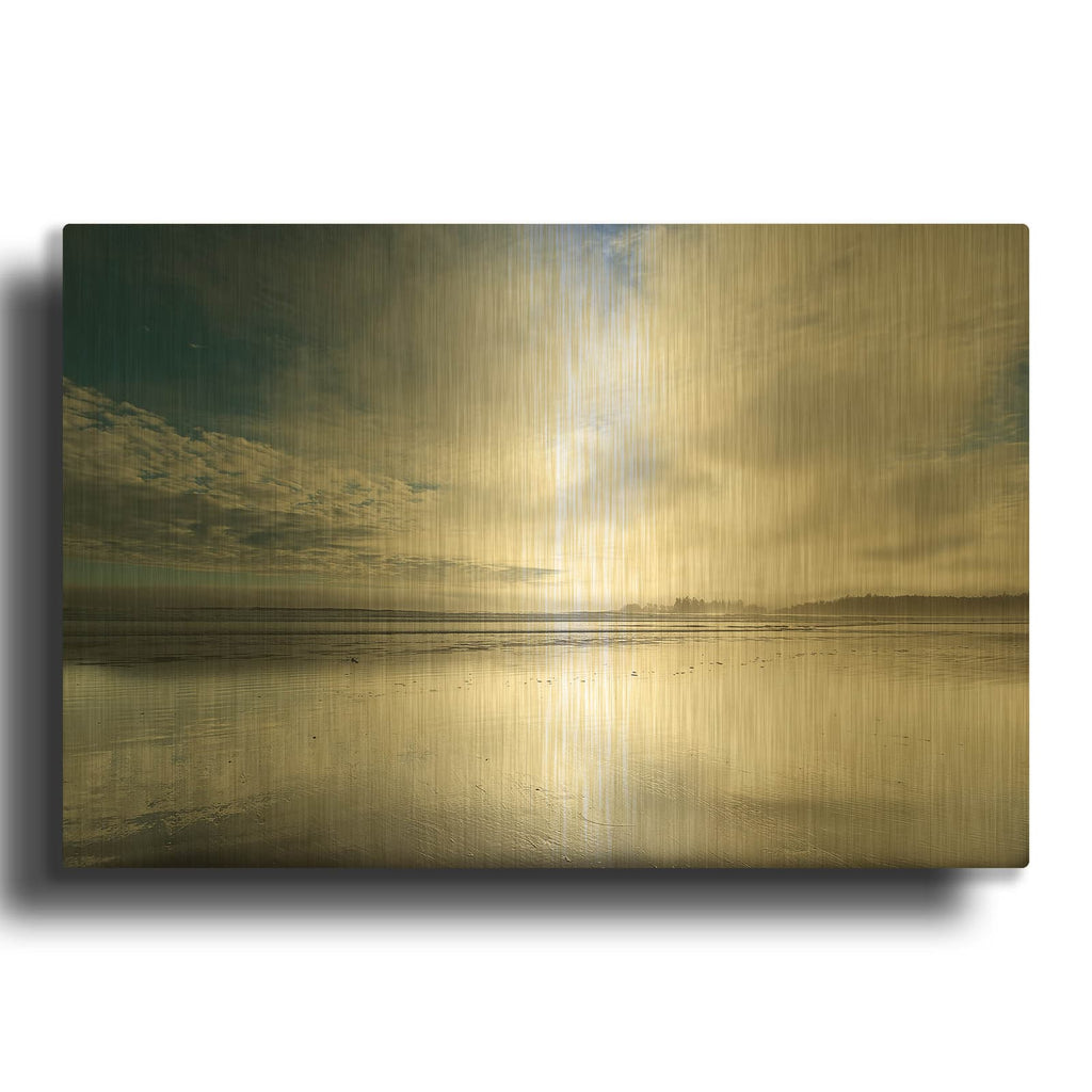 'Long Beach' By Lynda White Gold Metal Wall Art