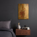 'Temple Dancer No. 1' By Marta Wiley Gold Metal Wall Art