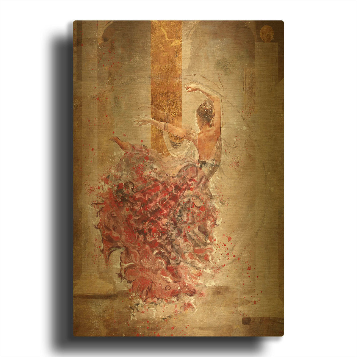 'Temple Dancer No. 1' By Marta Wiley Gold Metal Wall Art