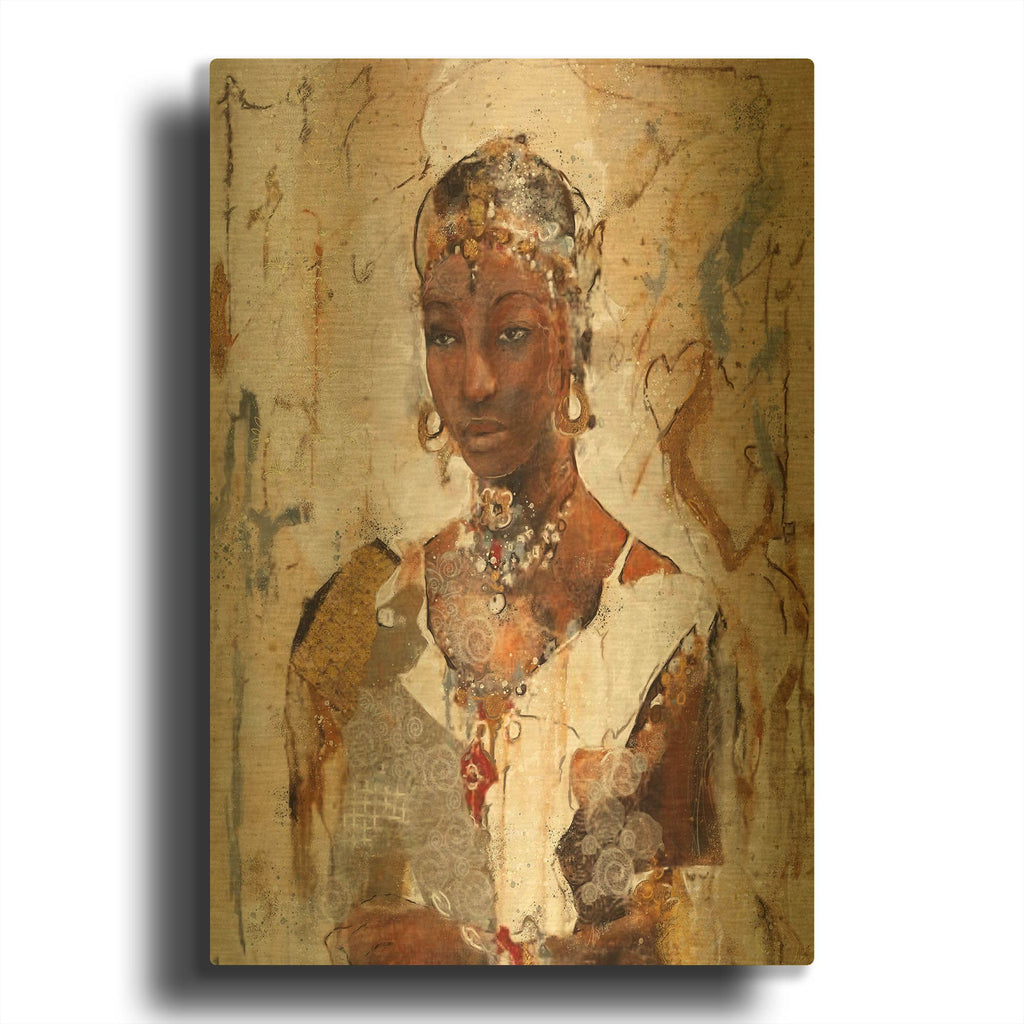'Tranquility No. 1' By Marta Wiley Gold Metal Wall Art