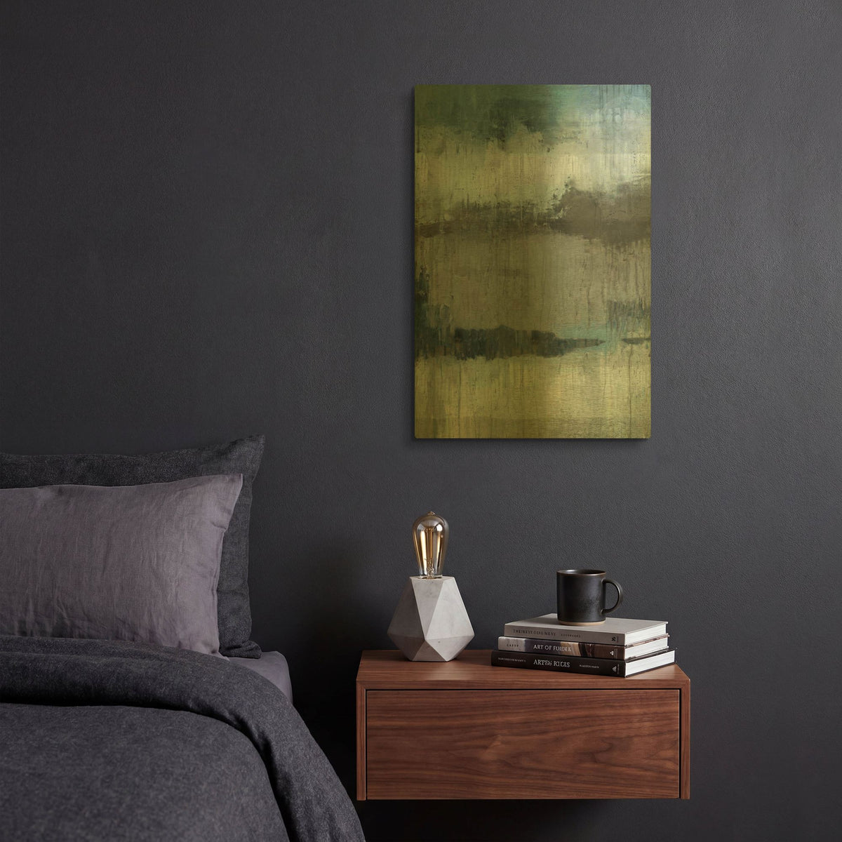 'Study in Blue' By Marta Wiley Gold Metal Wall Art