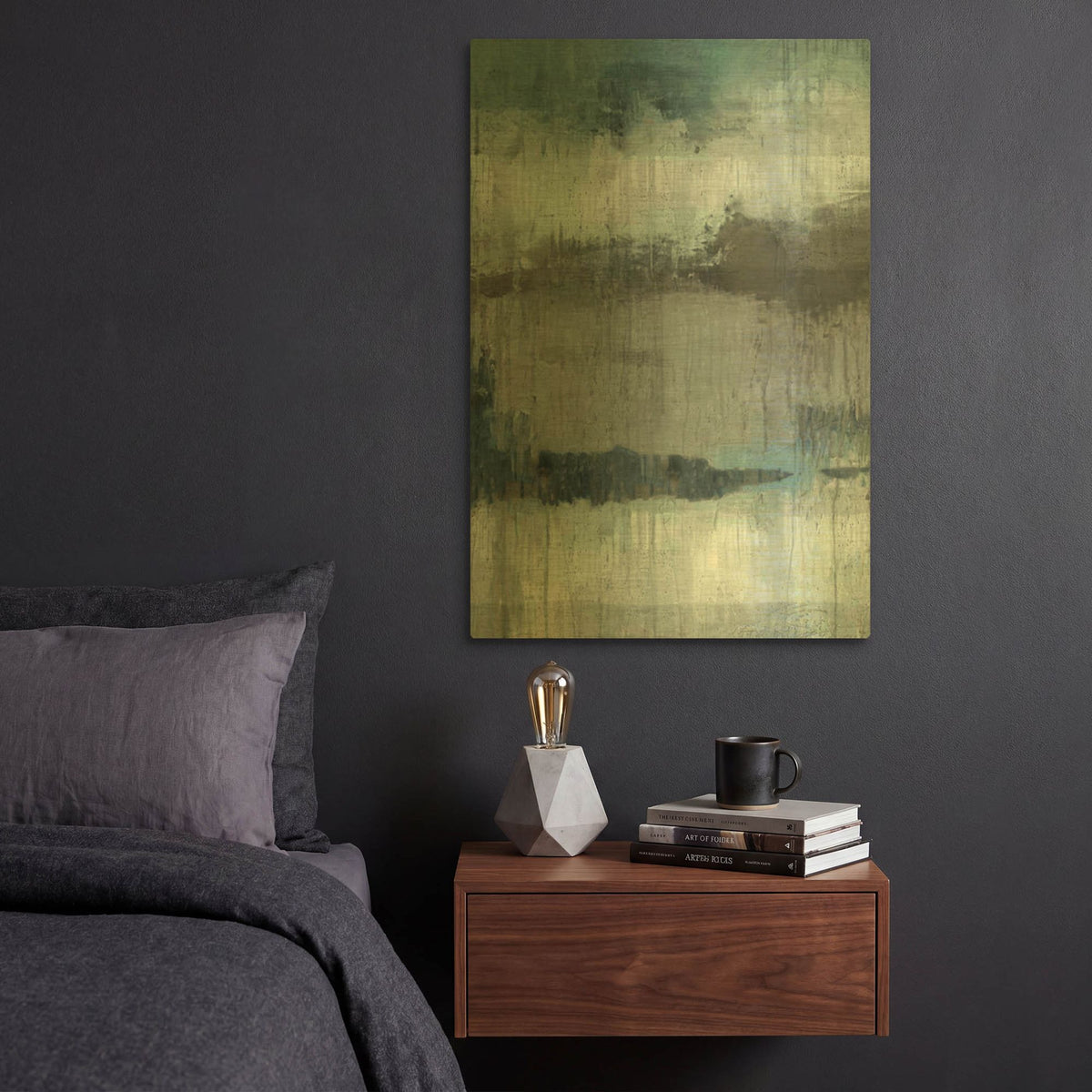 'Study in Blue' By Marta Wiley Gold Metal Wall Art