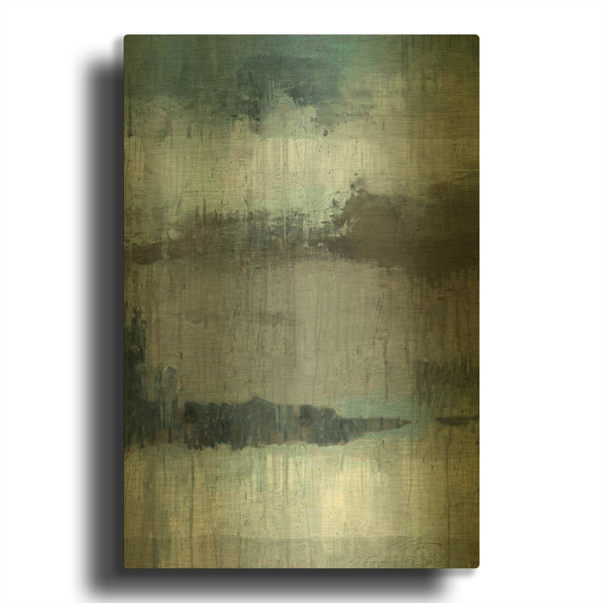 'Study in Blue' By Marta Wiley Gold Metal Wall Art