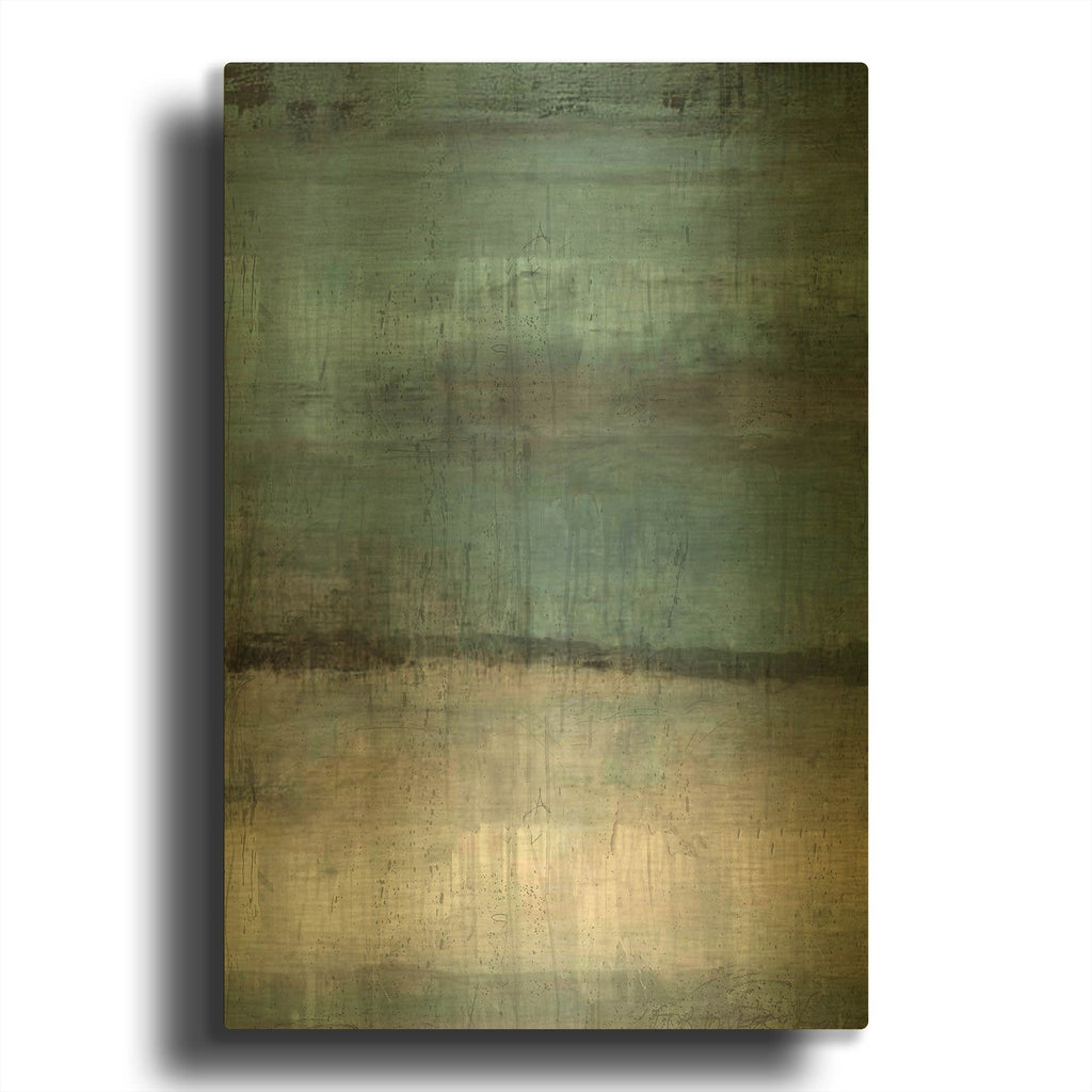'Study in Light Blue' By Marta Wiley Gold Metal Wall Art