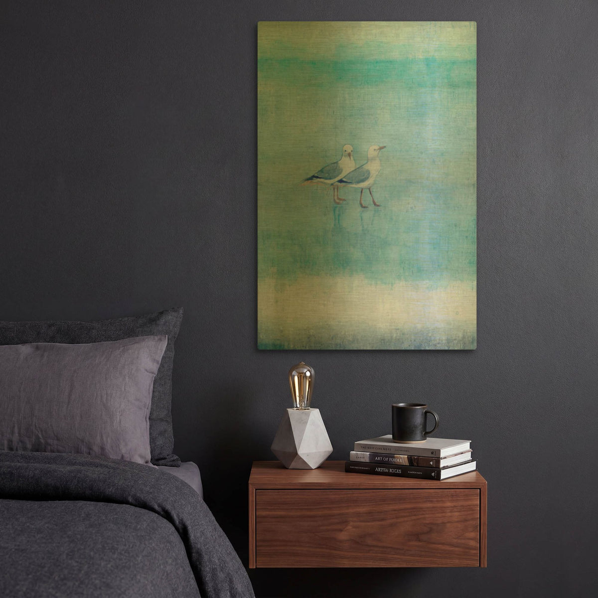 'Sky Blue Sea Gals' By Marta Wiley Gold Metal Wall Art