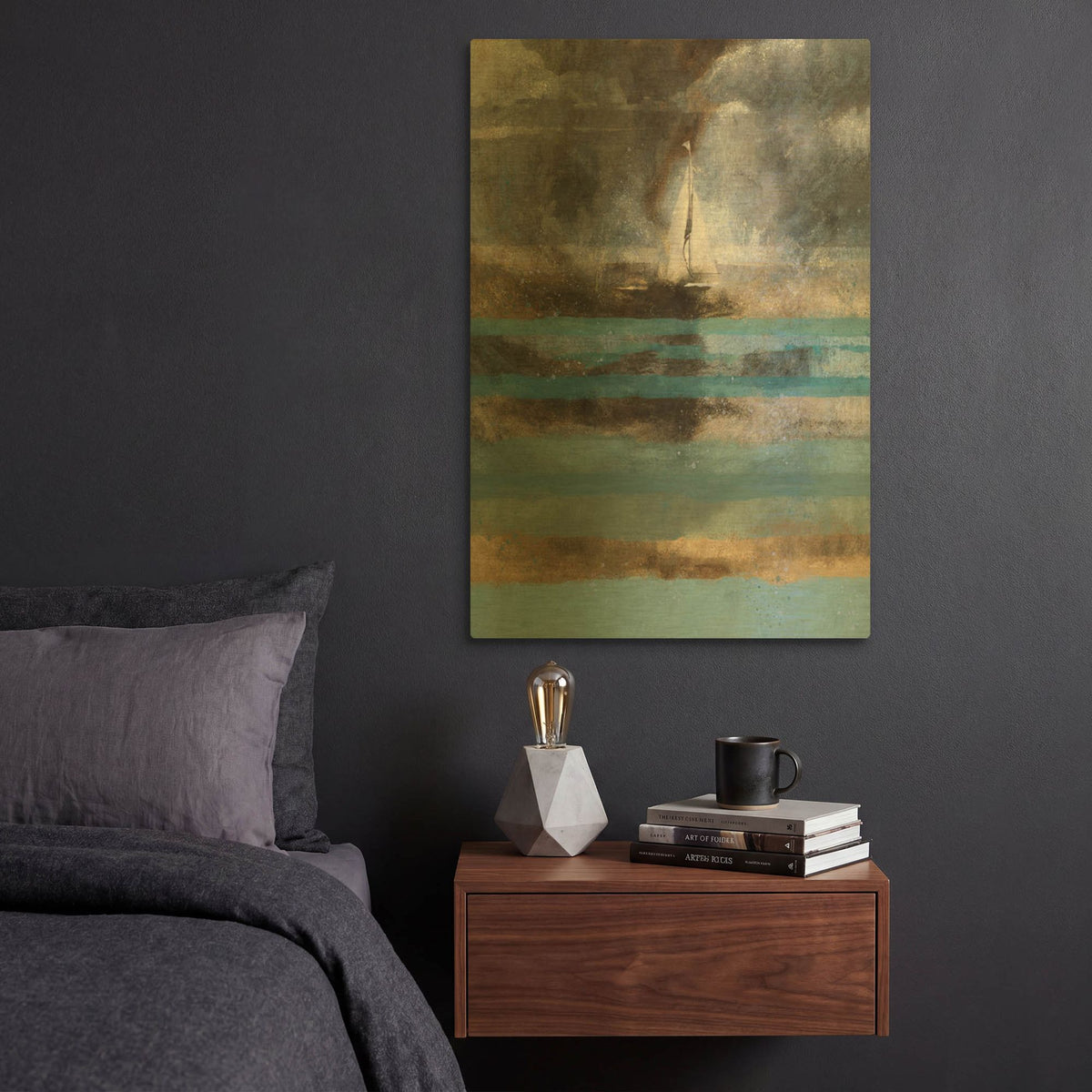 'Storm' By Marta Wiley Gold Metal Wall Art