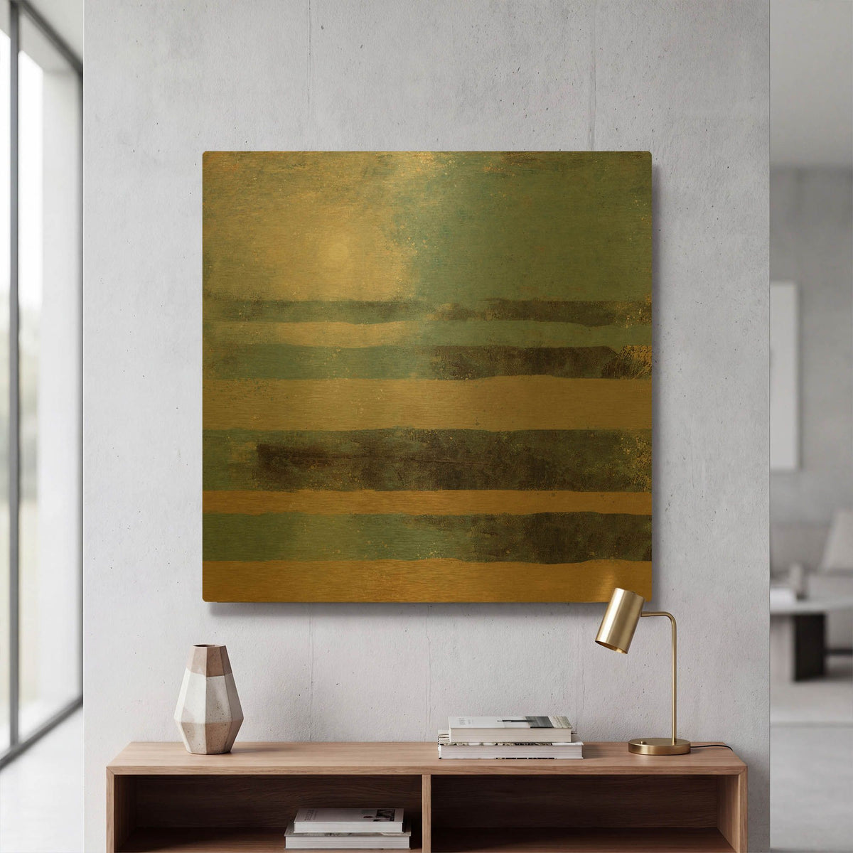 'Sand & Sunset' By Marta Wiley Gold Metal Wall Art