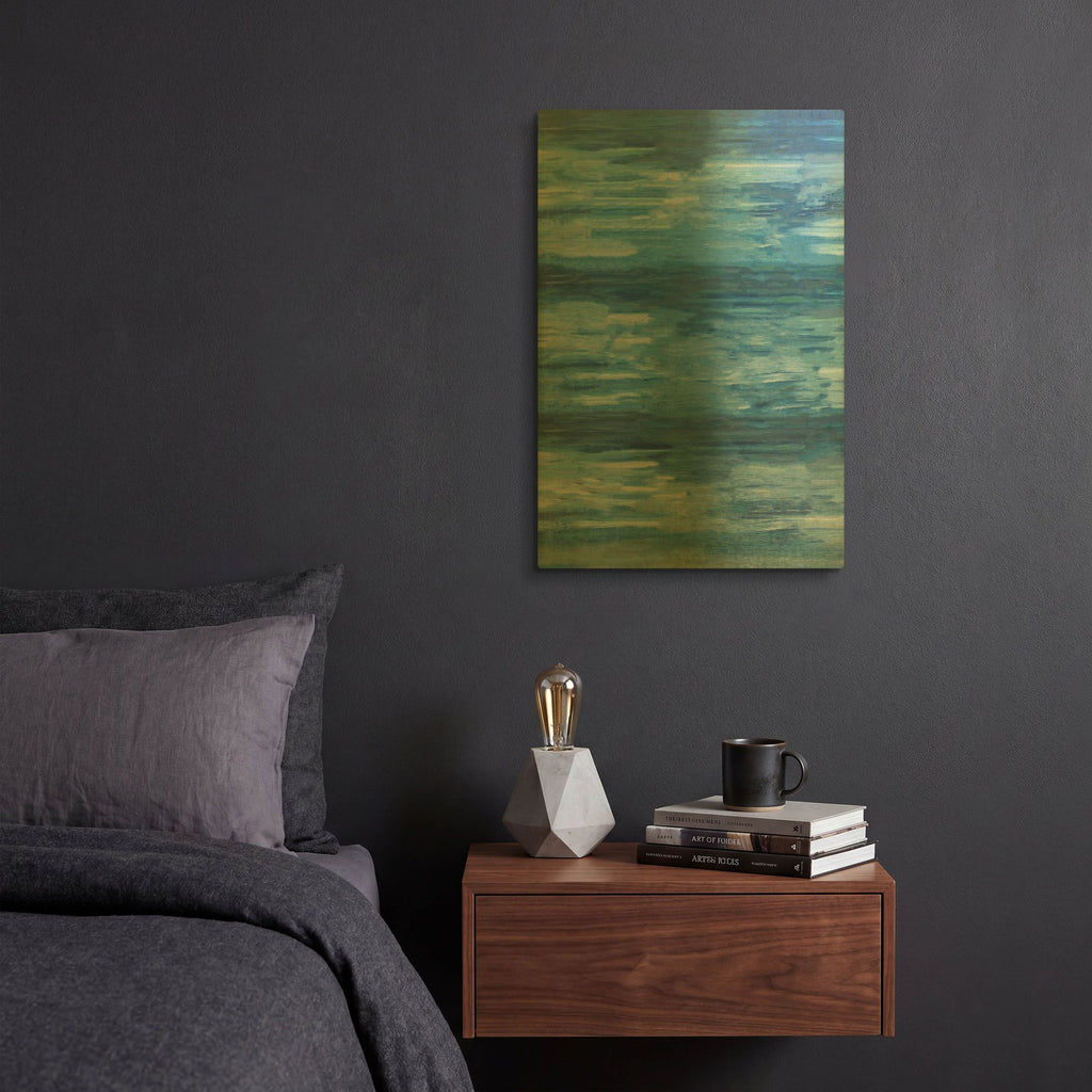 'Sapphire Abstract' By Marta Wiley Gold Metal Wall Art