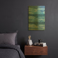 'Sapphire Abstract' By Marta Wiley Gold Metal Wall Art