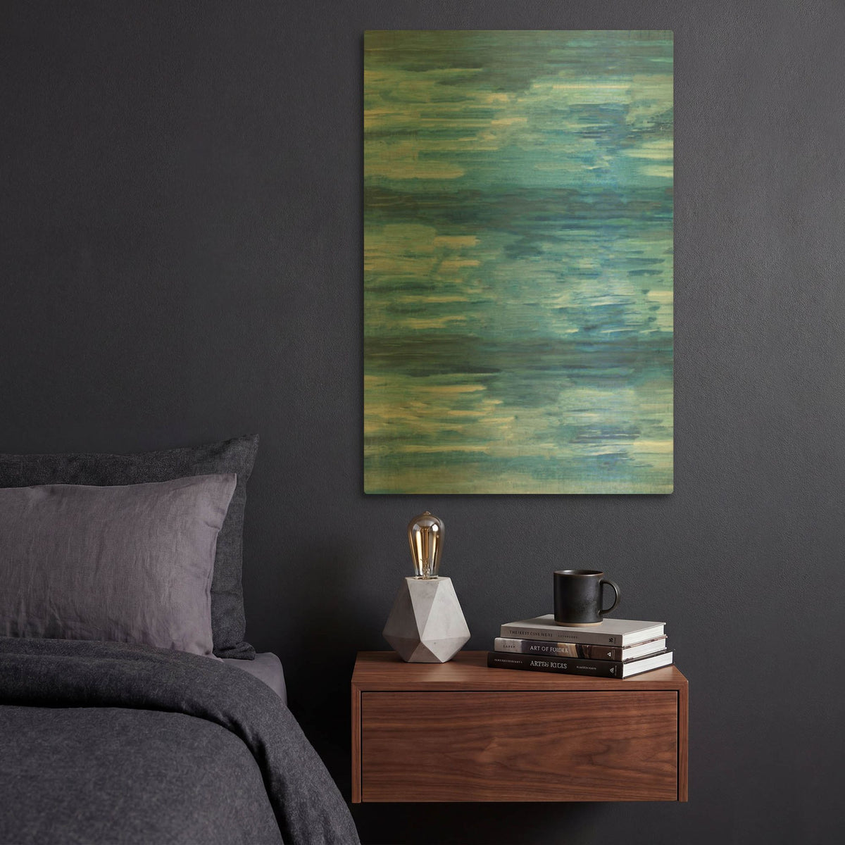 'Sapphire Abstract' By Marta Wiley Gold Metal Wall Art