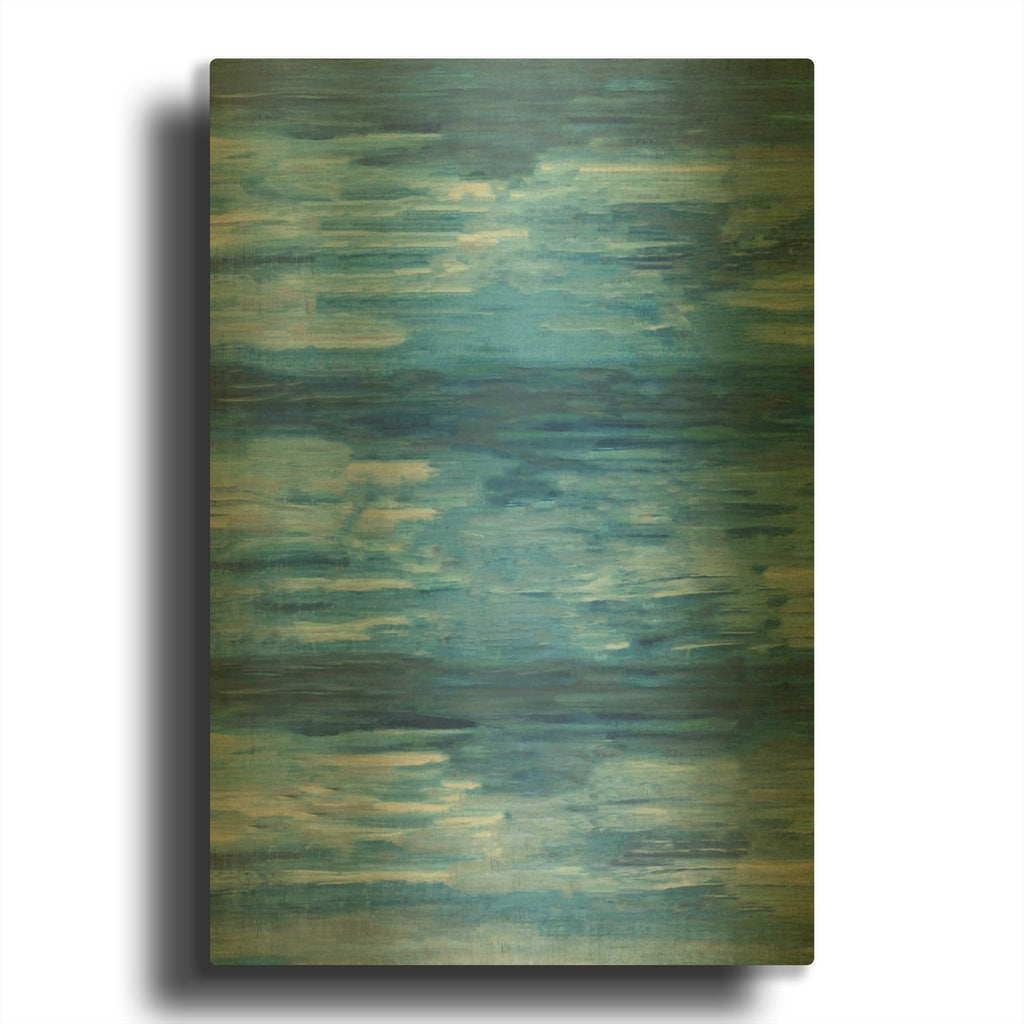 'Sapphire Abstract' By Marta Wiley Gold Metal Wall Art