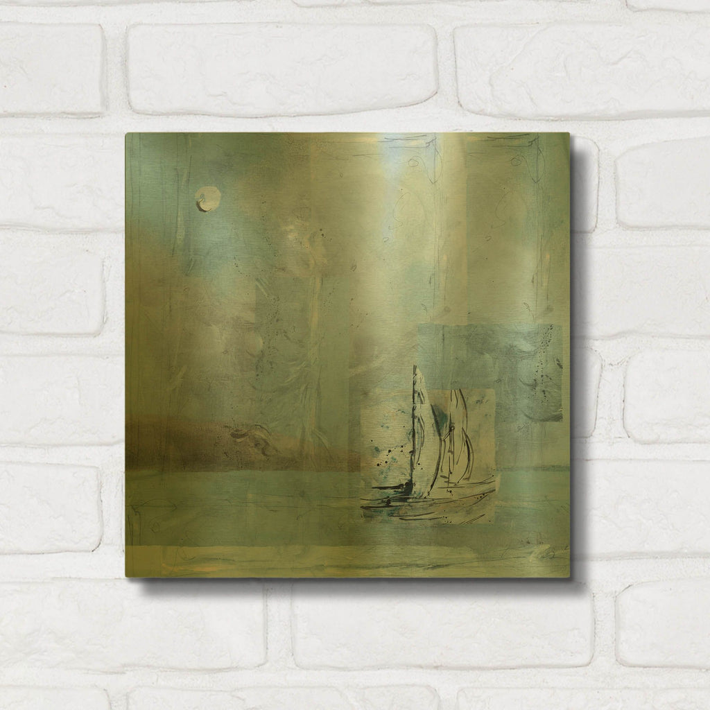 'Sailboats' By Marta Wiley Gold Metal Wall Art
