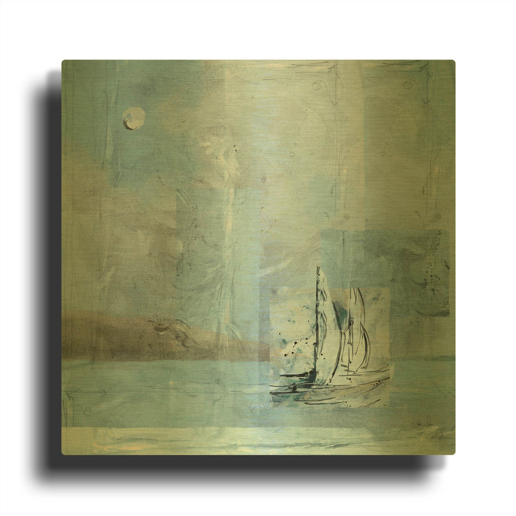 'Sailboats' By Marta Wiley Gold Metal Wall Art