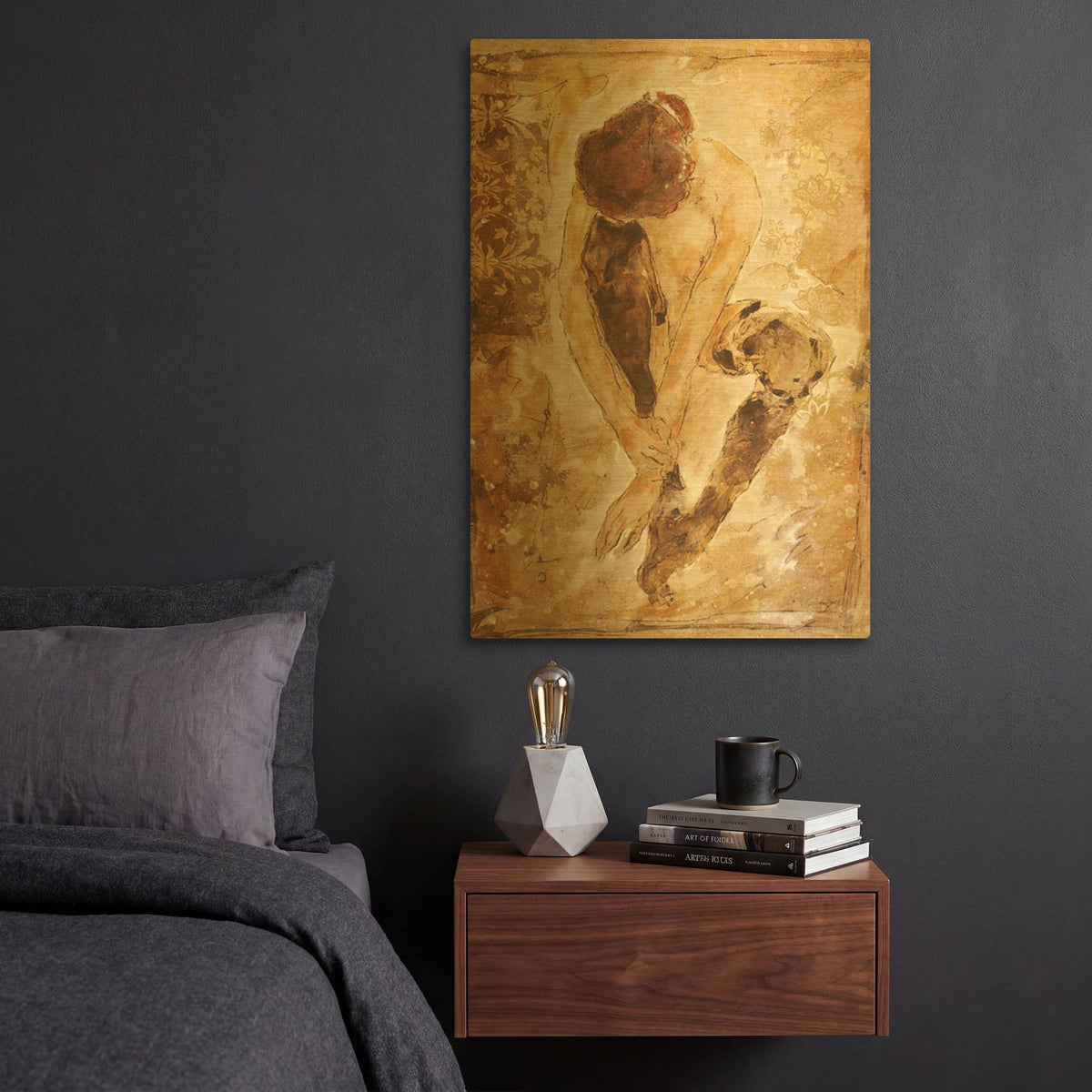 'Repose' By Marta Wiley Gold Metal Wall Art
