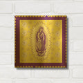 'Purple Mary' By Marta Wiley Gold Metal Wall Art
