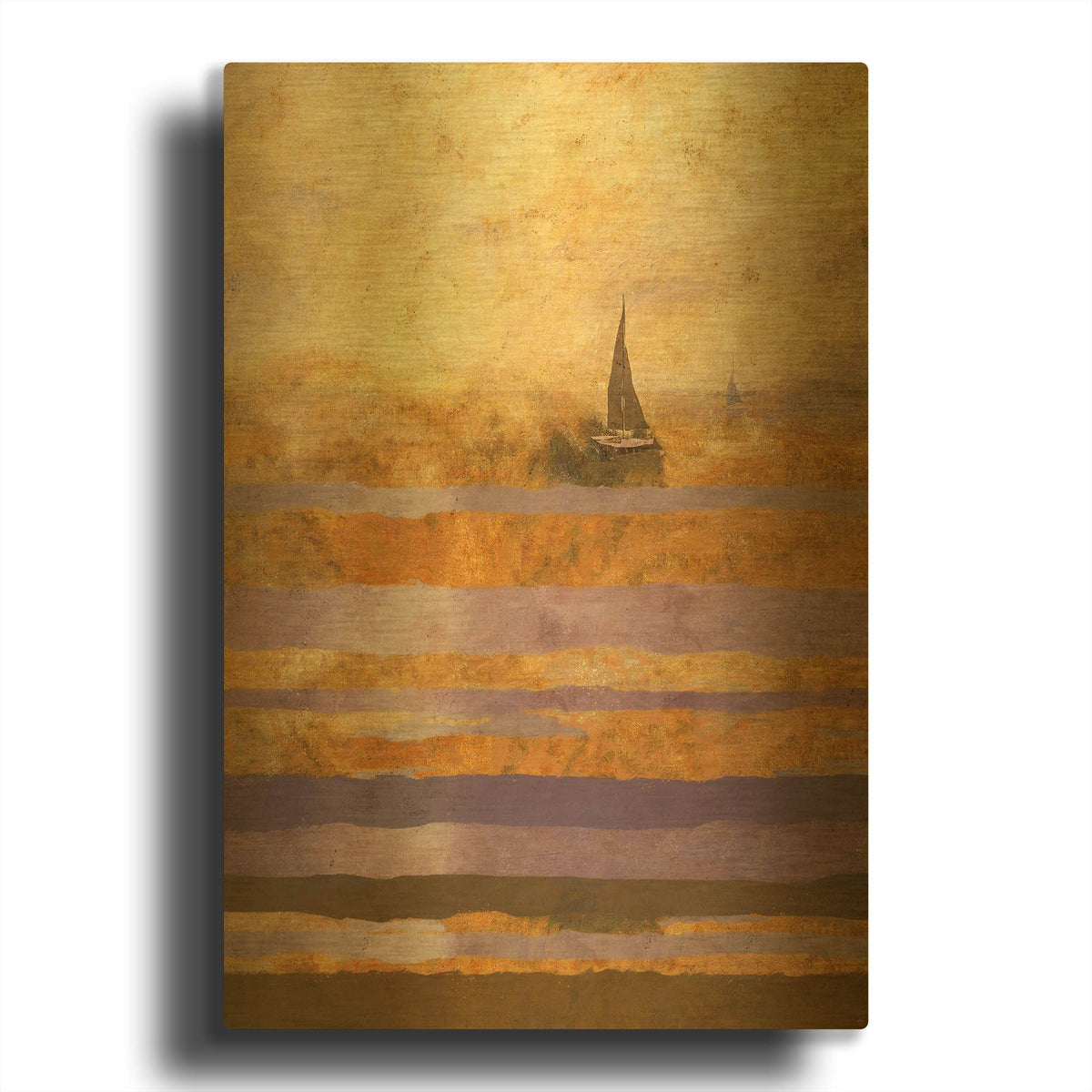 'Light of The Sun No. 1' By Marta Wiley Gold Metal Wall Art