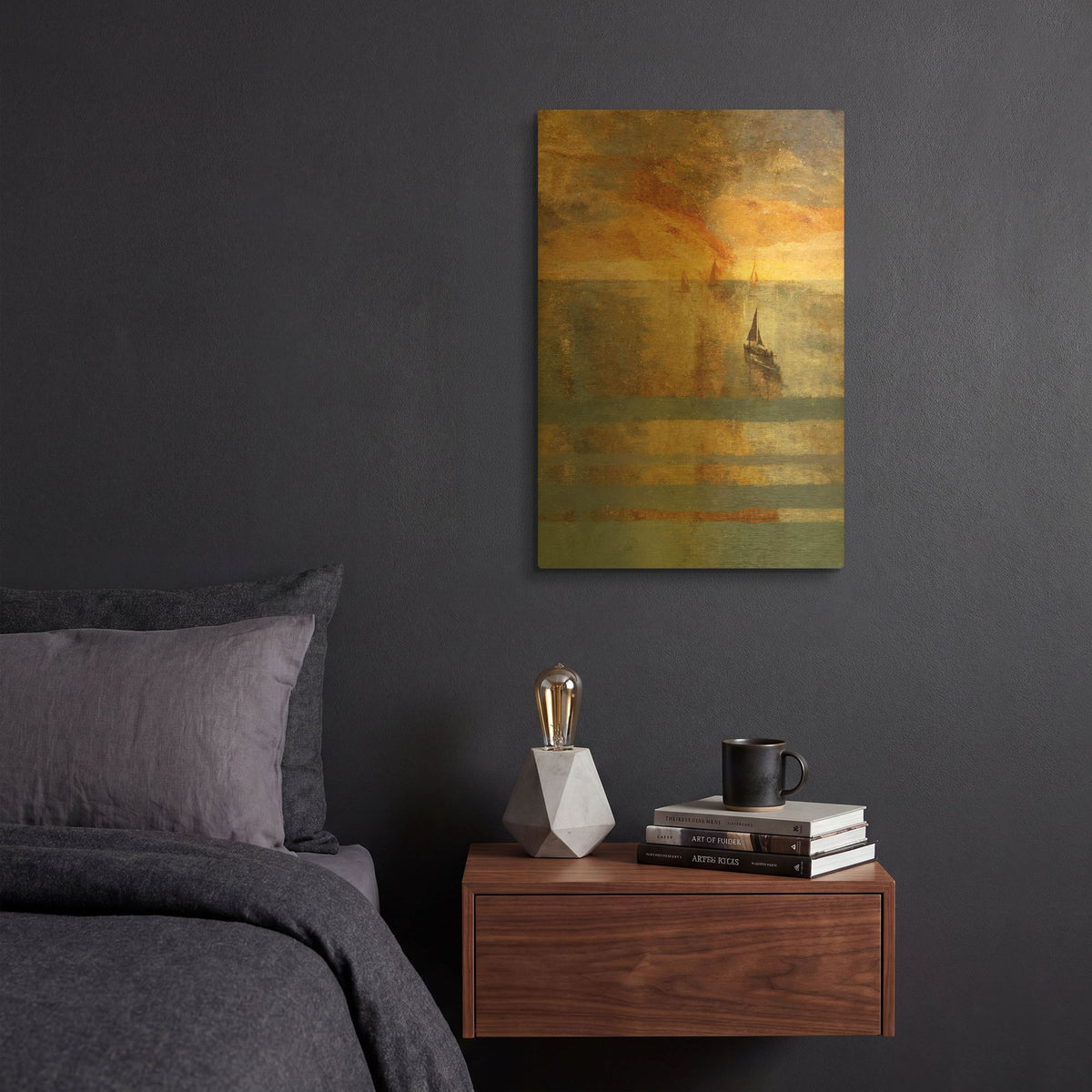 'Light on The Water No. 1' By Marta Wiley Gold Metal Wall Art
