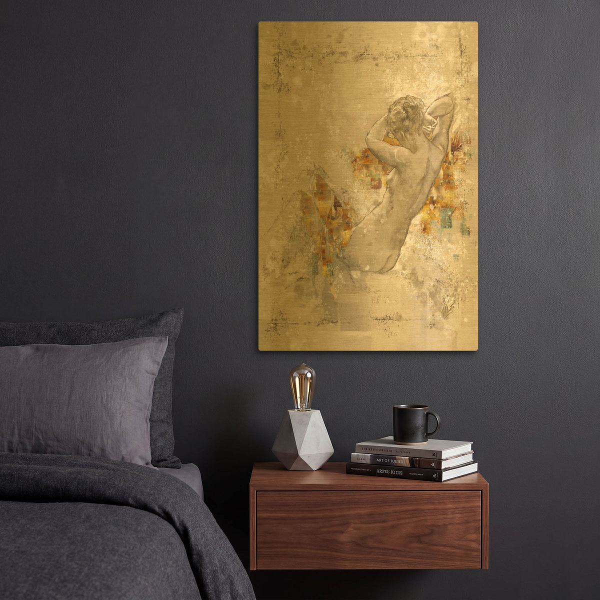 'Nude Study 1' By Marta Wiley Gold Metal Wall Art