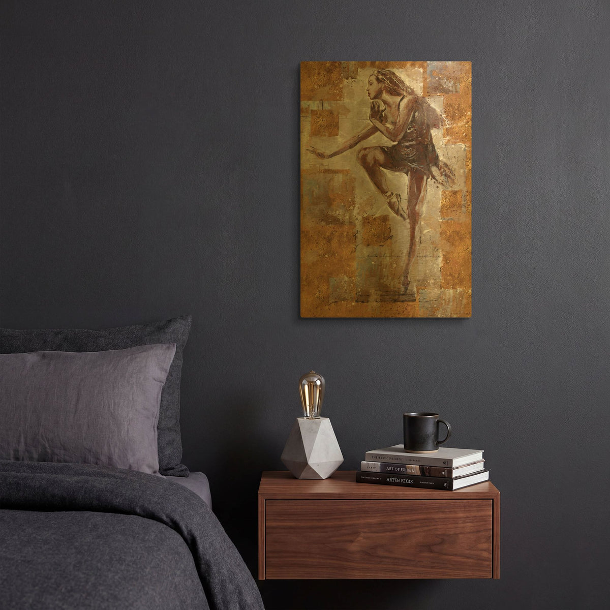 'Jazz Dancer No. 1' By Marta Wiley Gold Metal Wall Art
