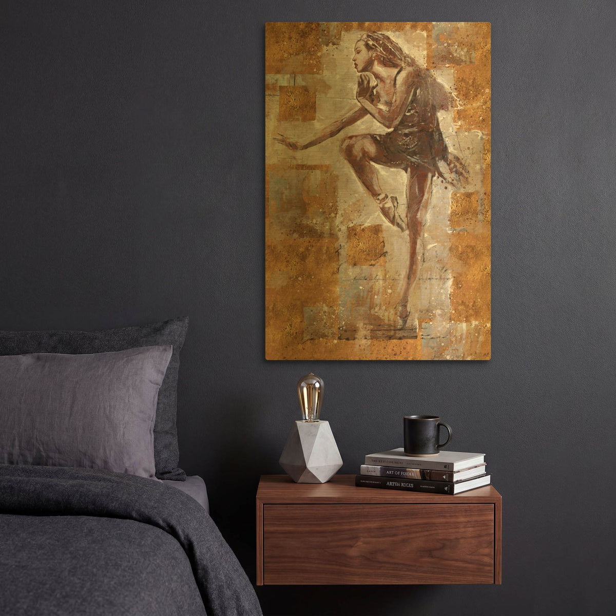 'Jazz Dancer No. 1' By Marta Wiley Gold Metal Wall Art