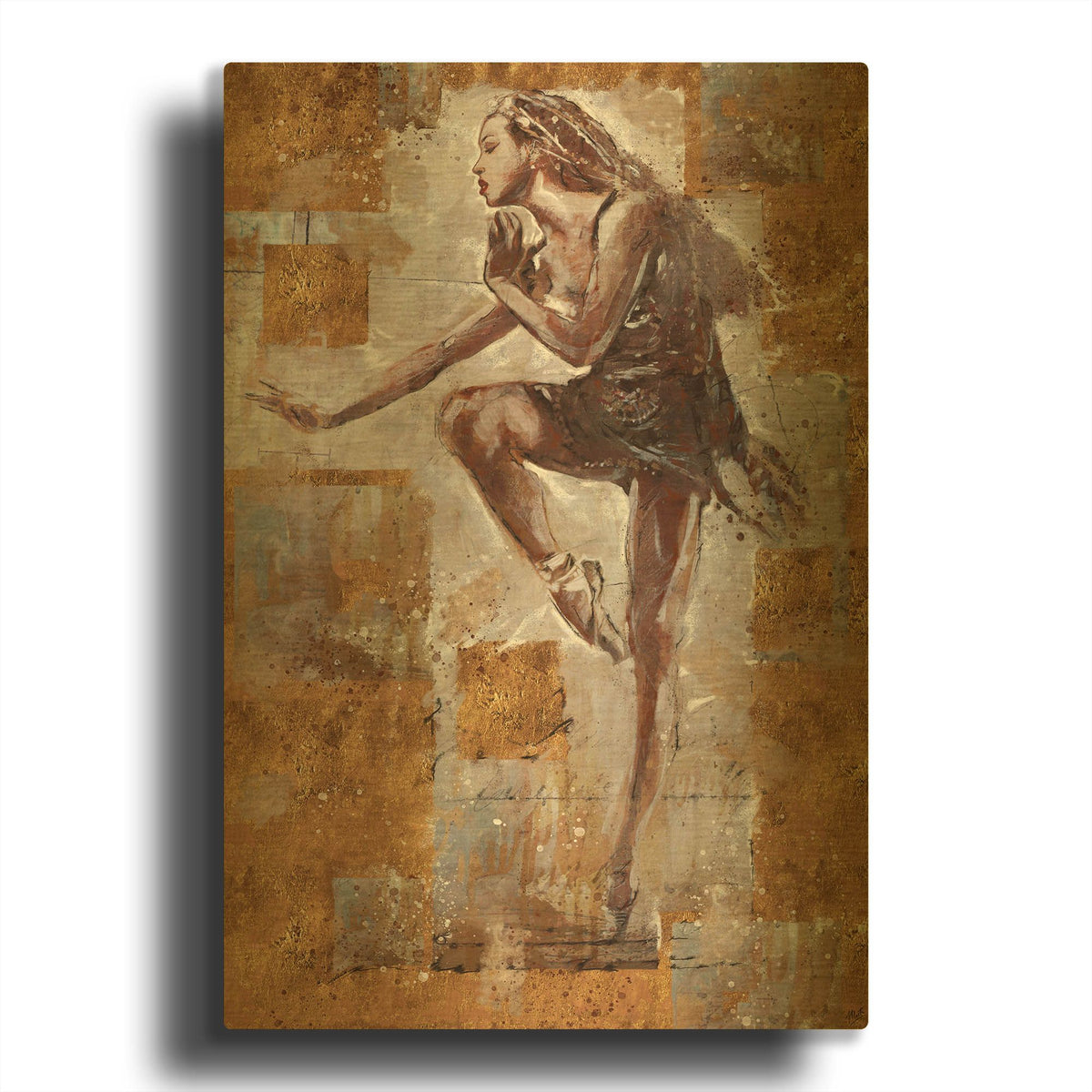 'Jazz Dancer No. 1' By Marta Wiley Gold Metal Wall Art