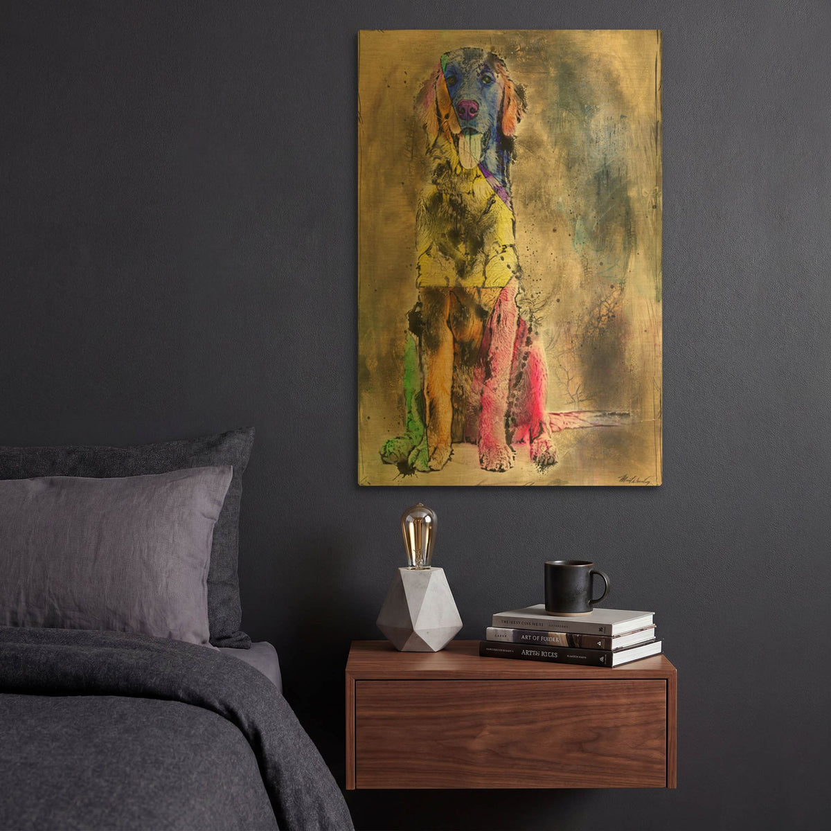 'Happy No. 1' By Marta Wiley Gold Metal Wall Art