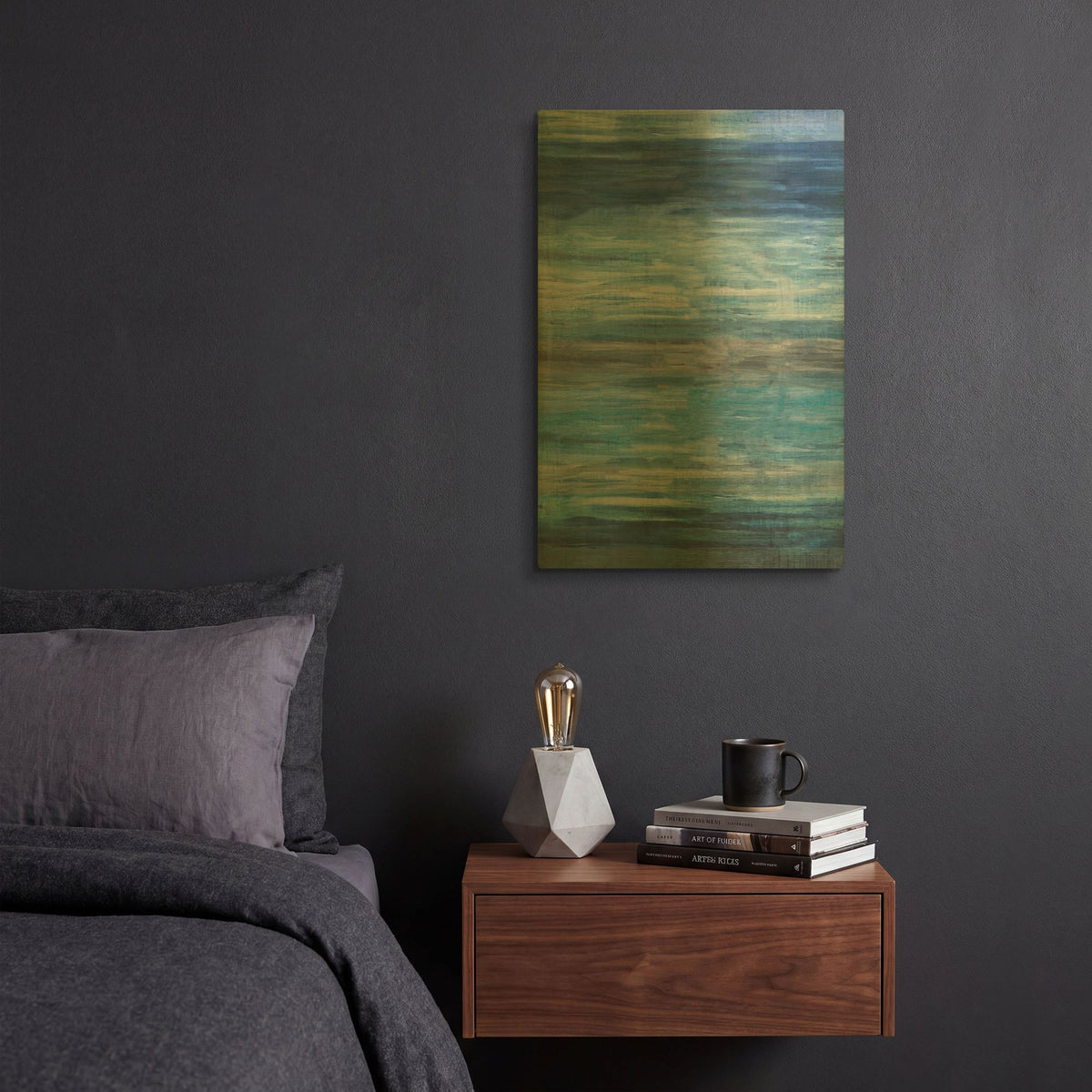 'Indigo Dreams' By Marta Wiley Gold Metal Wall Art