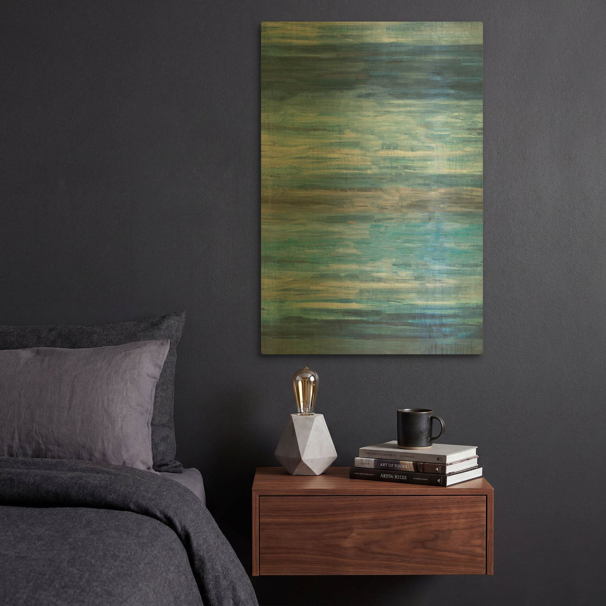 'Indigo Dreams' By Marta Wiley Gold Metal Wall Art