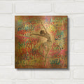 'Graffiti Ballerina 2' By Marta Wiley Gold Metal Wall Art