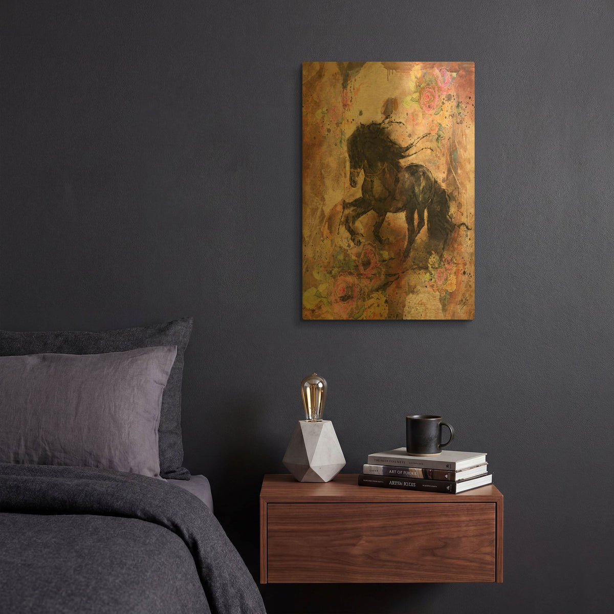 'Gallup' By Marta Wiley Gold Metal Wall Art