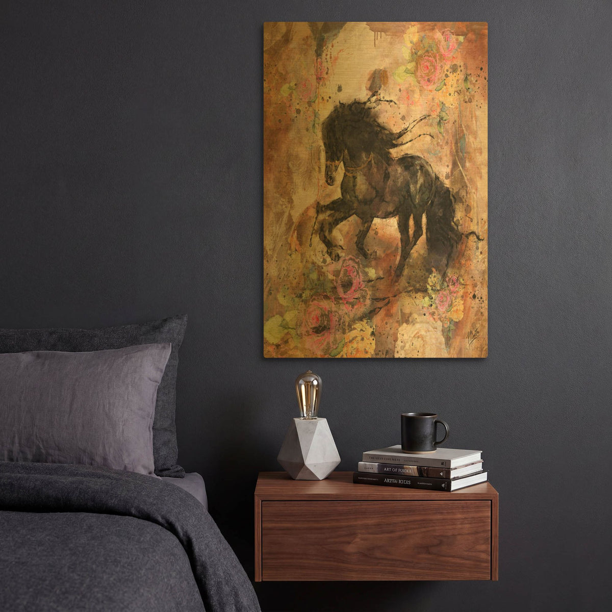 'Gallup' By Marta Wiley Gold Metal Wall Art
